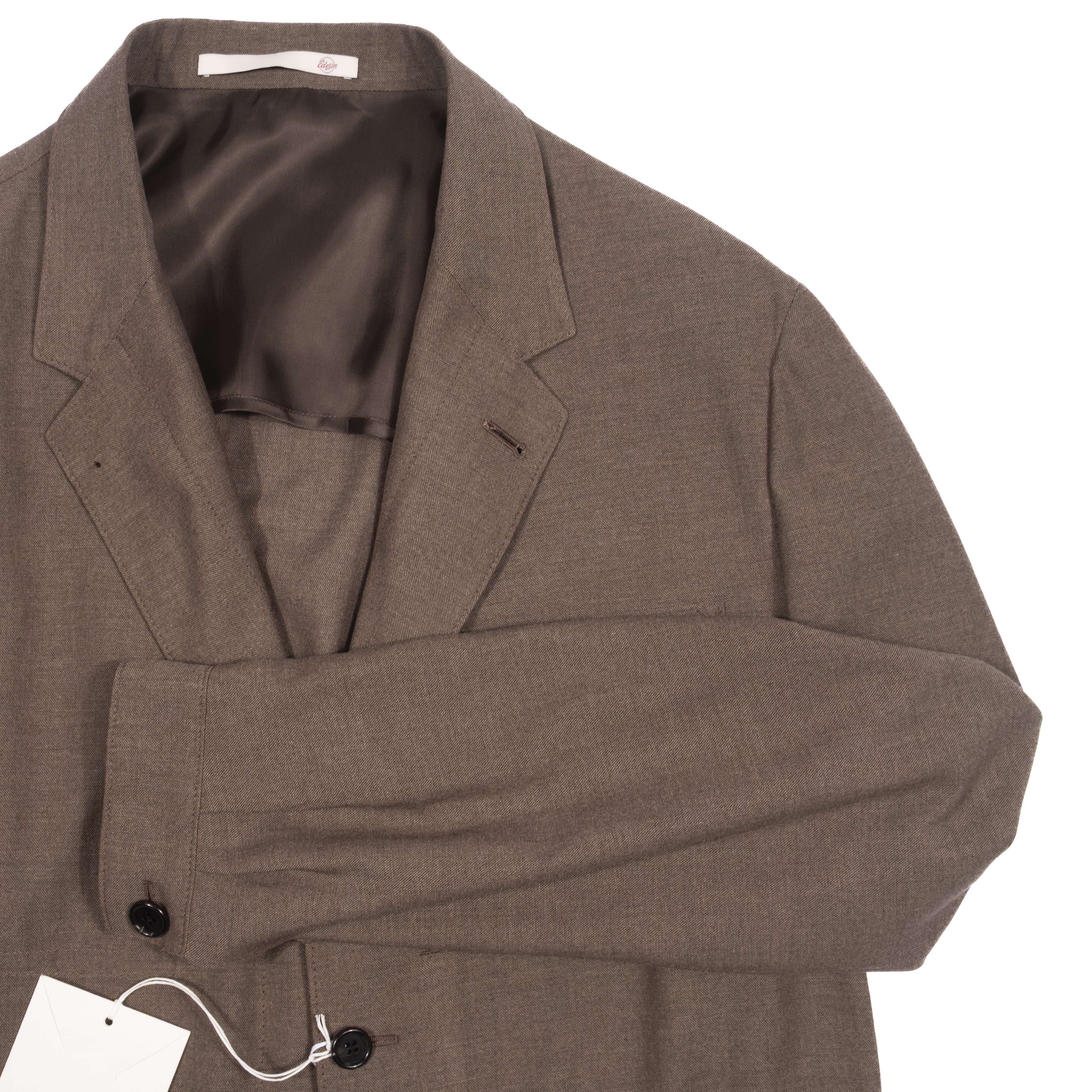 Neapolitan Hand Tailored Brown Utility Jacket Sz 50