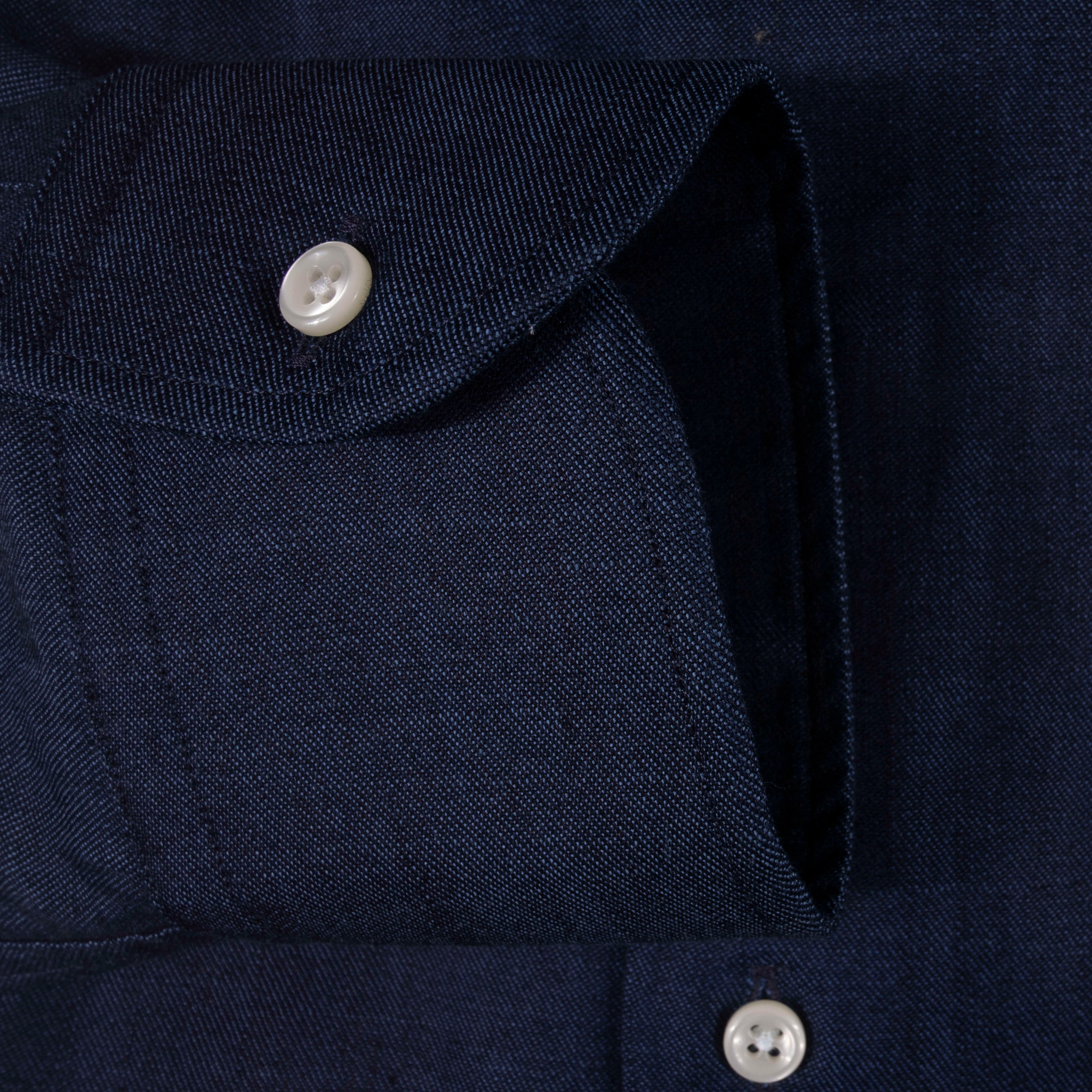 Shirtonomy Blue Overdyed Buttondown Denim Shirt Sz 45