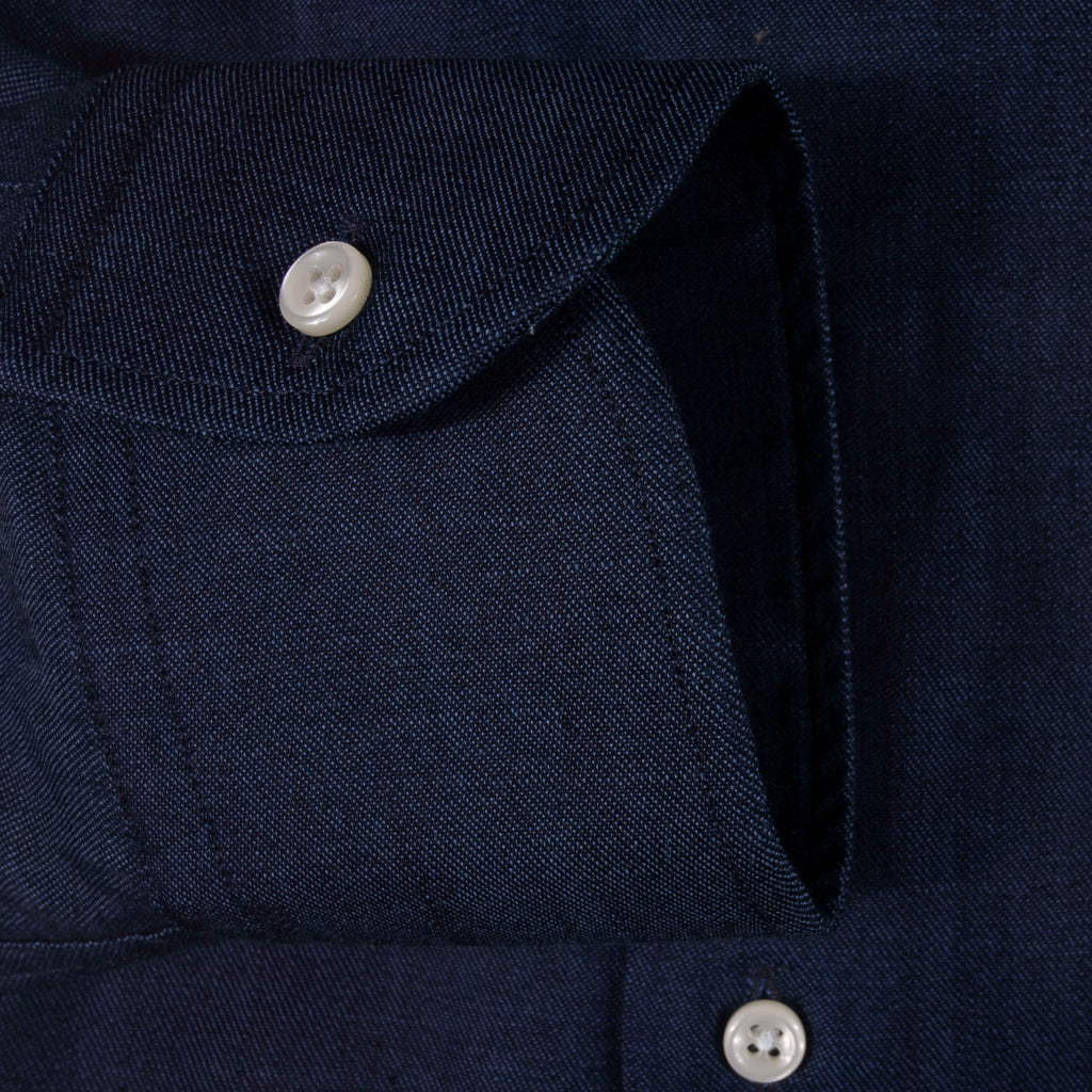 Shirtonomy Blue Overdyed Buttondown Denim Shirt Sz 45