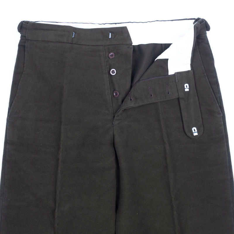 Olive Moleskin Trousers