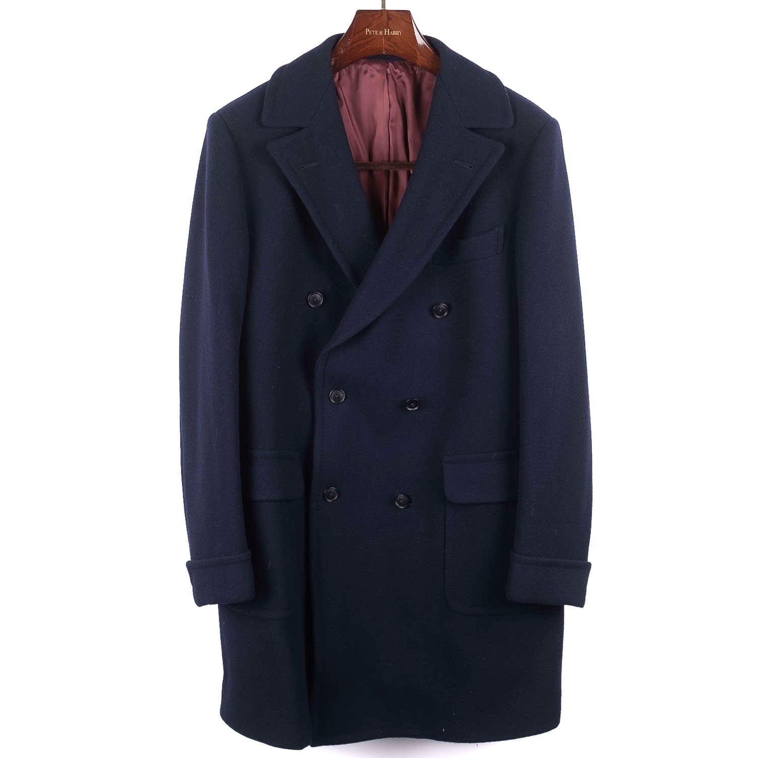 Navy Double Breasted Winter Coat