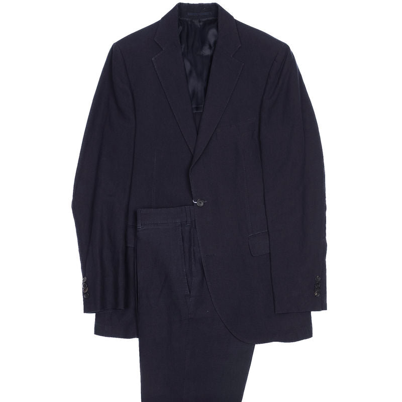 Navy Linen Suit