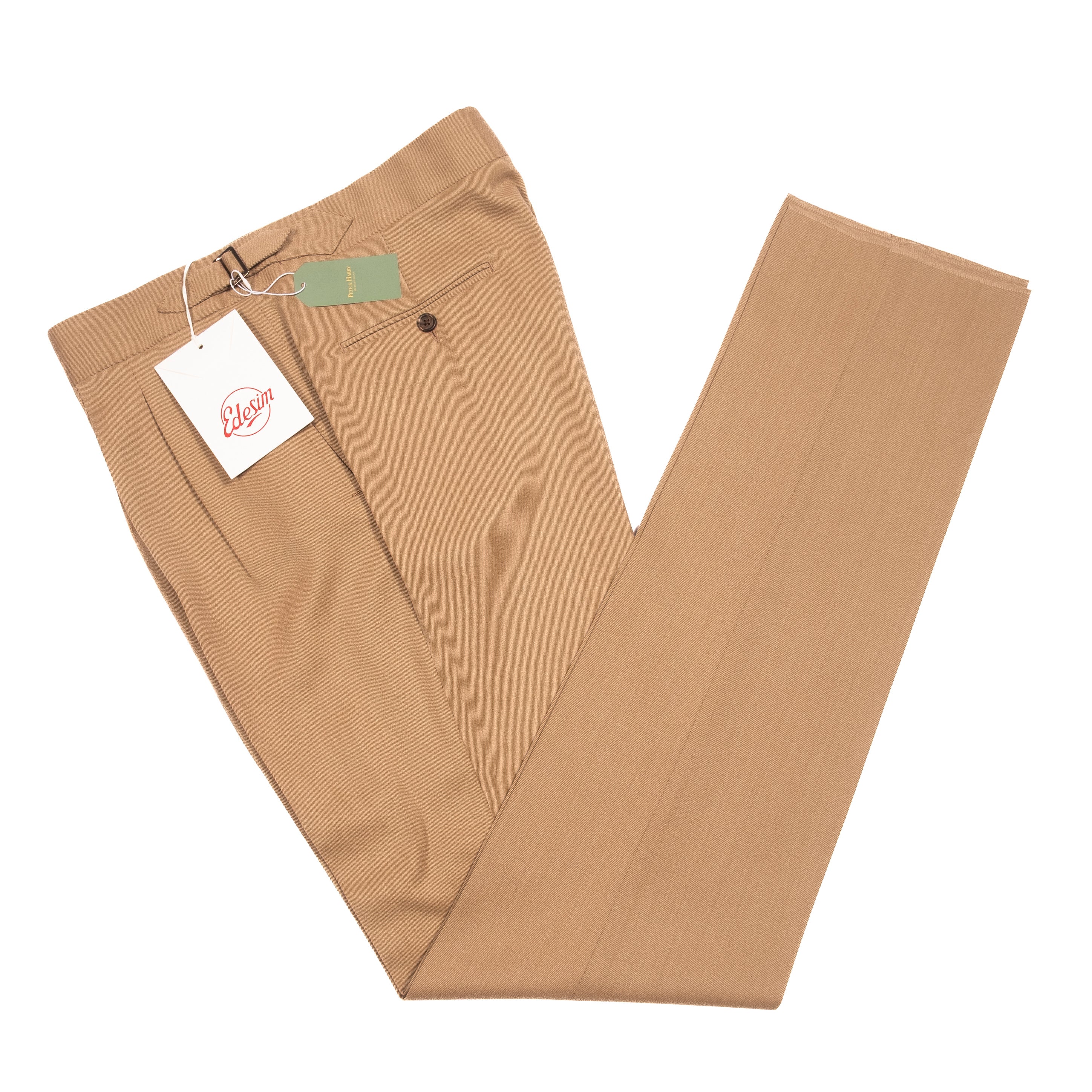 Neapolitan Hand Tailored Sand Wool Trousers