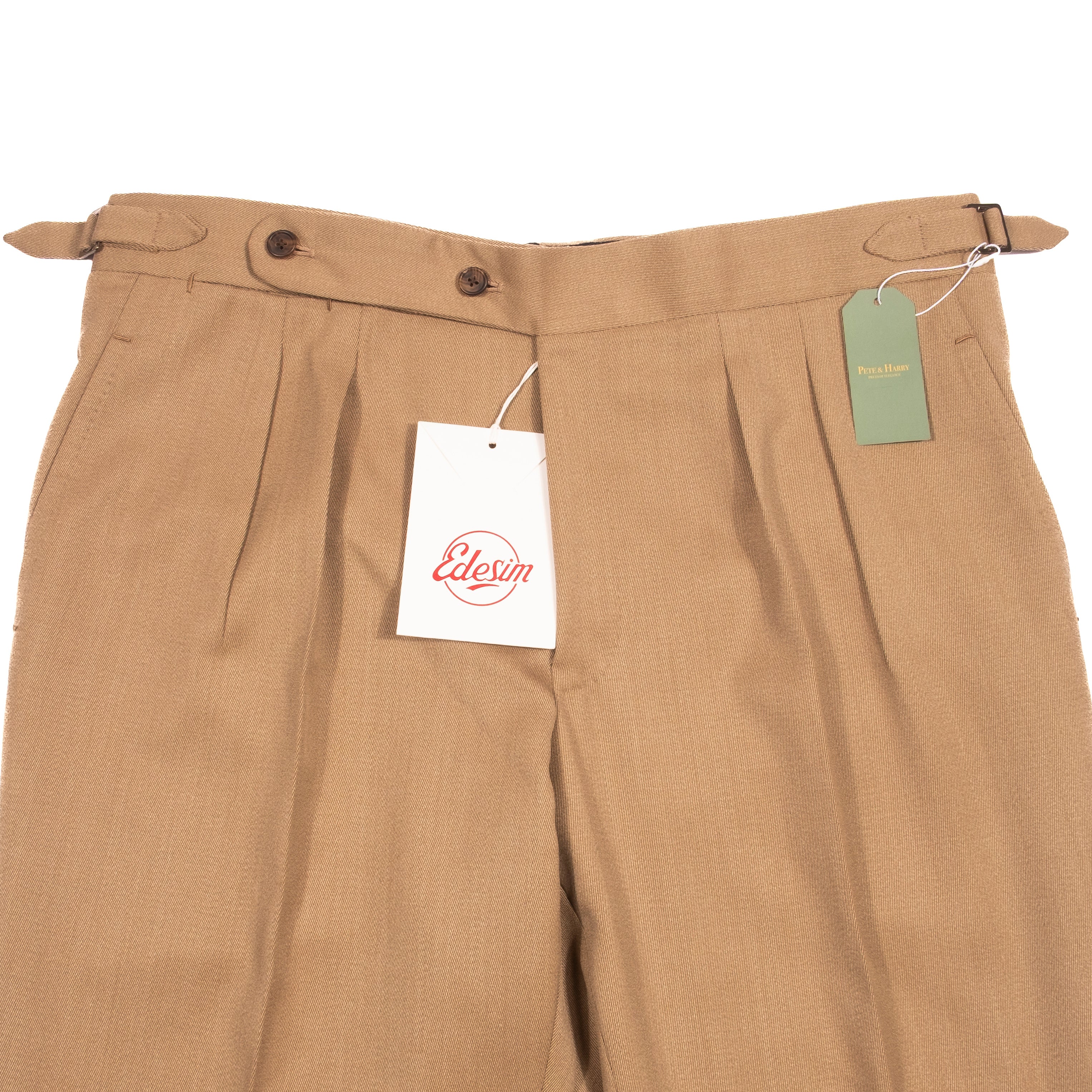 Neapolitan Hand Tailored Sand Wool Trousers