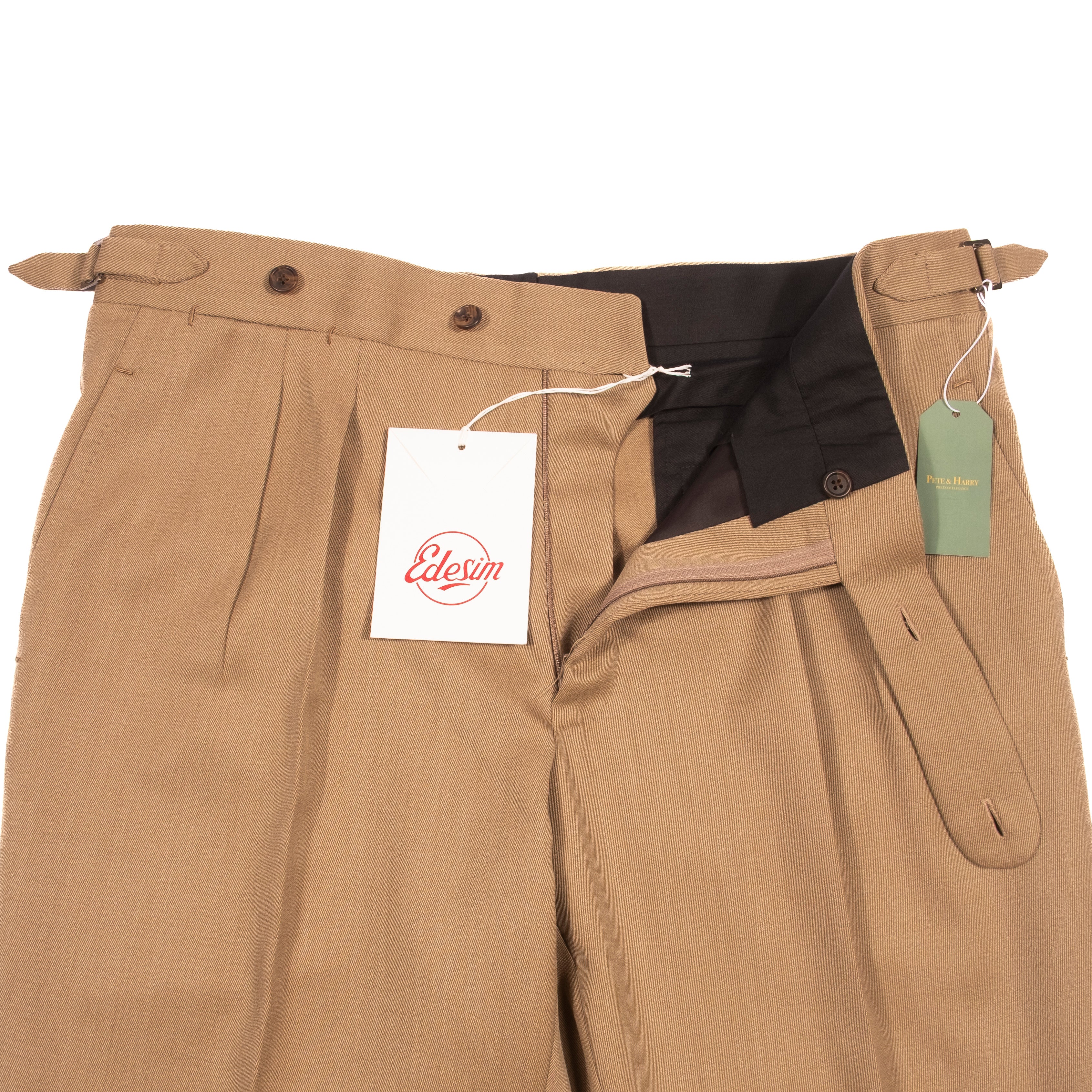 Neapolitan Hand Tailored Sand Wool Trousers