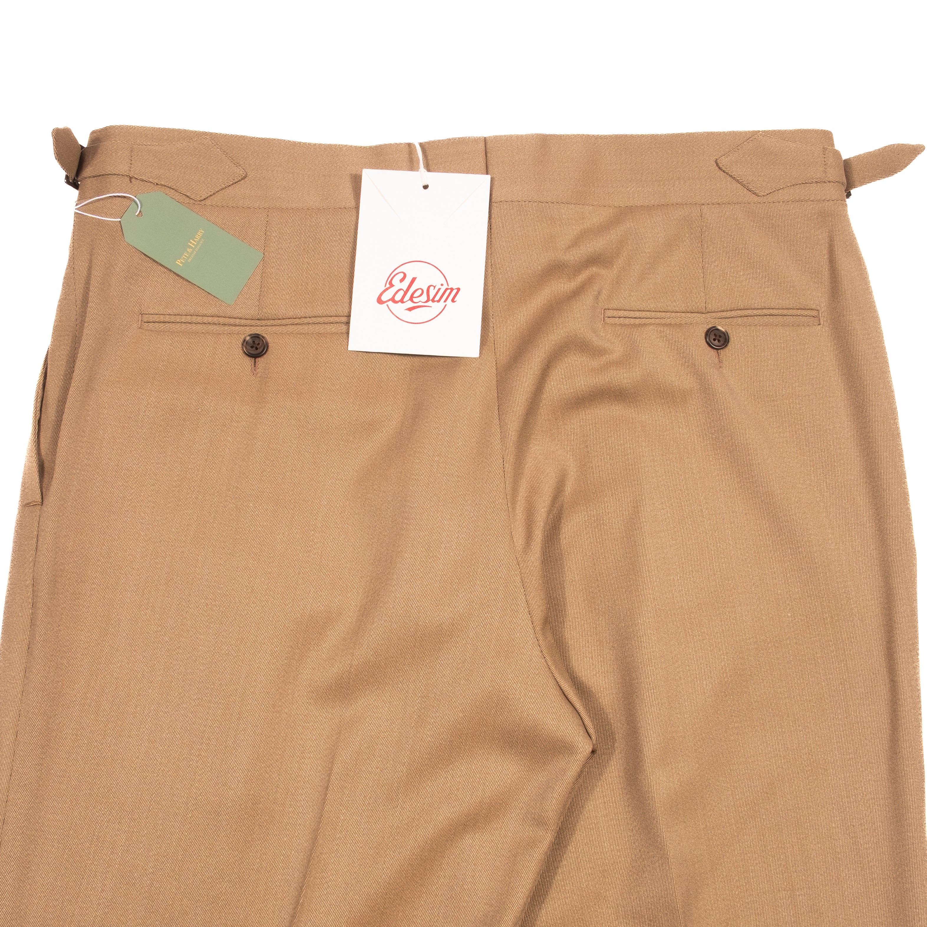 Neapolitan Hand Tailored Sand Wool Trousers