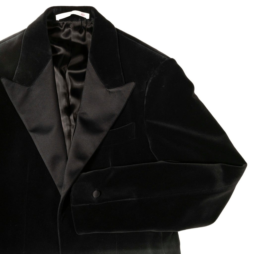 Neapolitan Hand Tailored Black Velvet Tuxedo Dinner Jacket