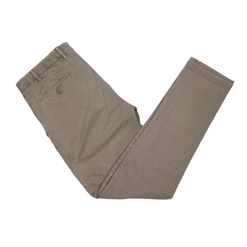 Grey Cotton Casual Trouser