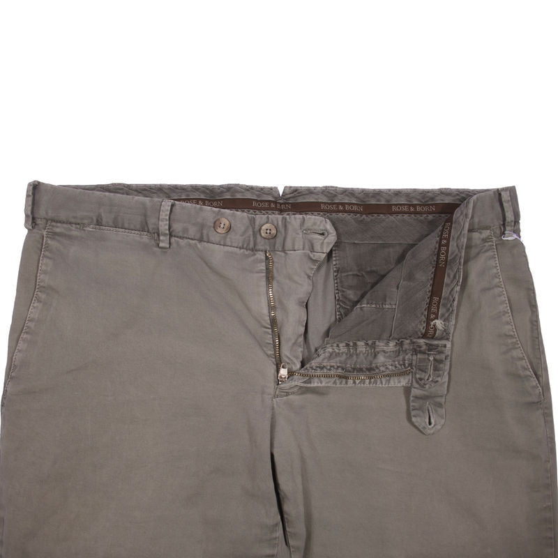 Grey Cotton Casual Trouser