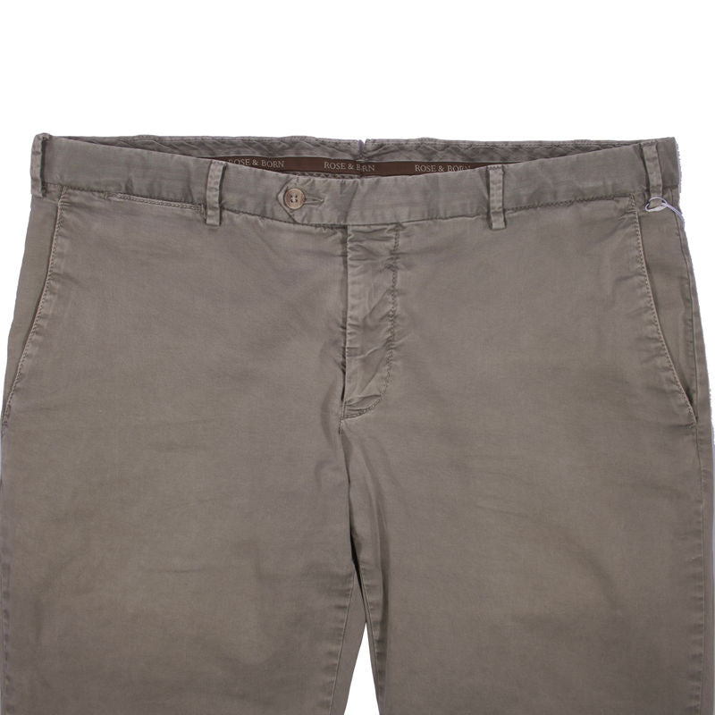 Grey Cotton Casual Trouser