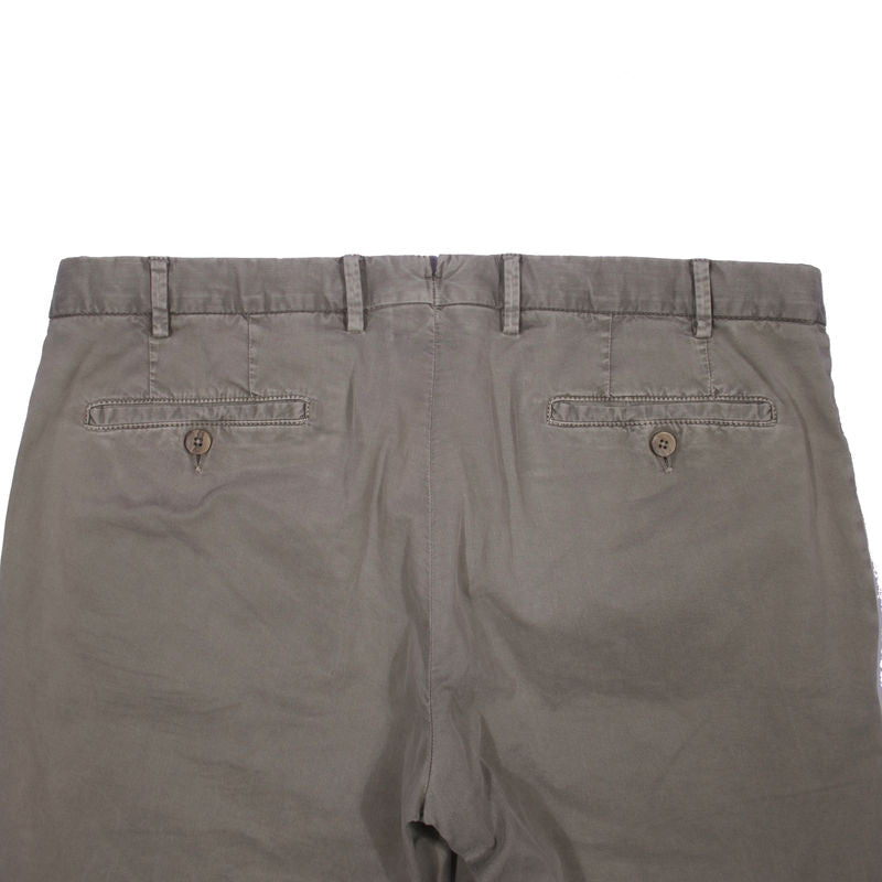 Grey Cotton Casual Trouser