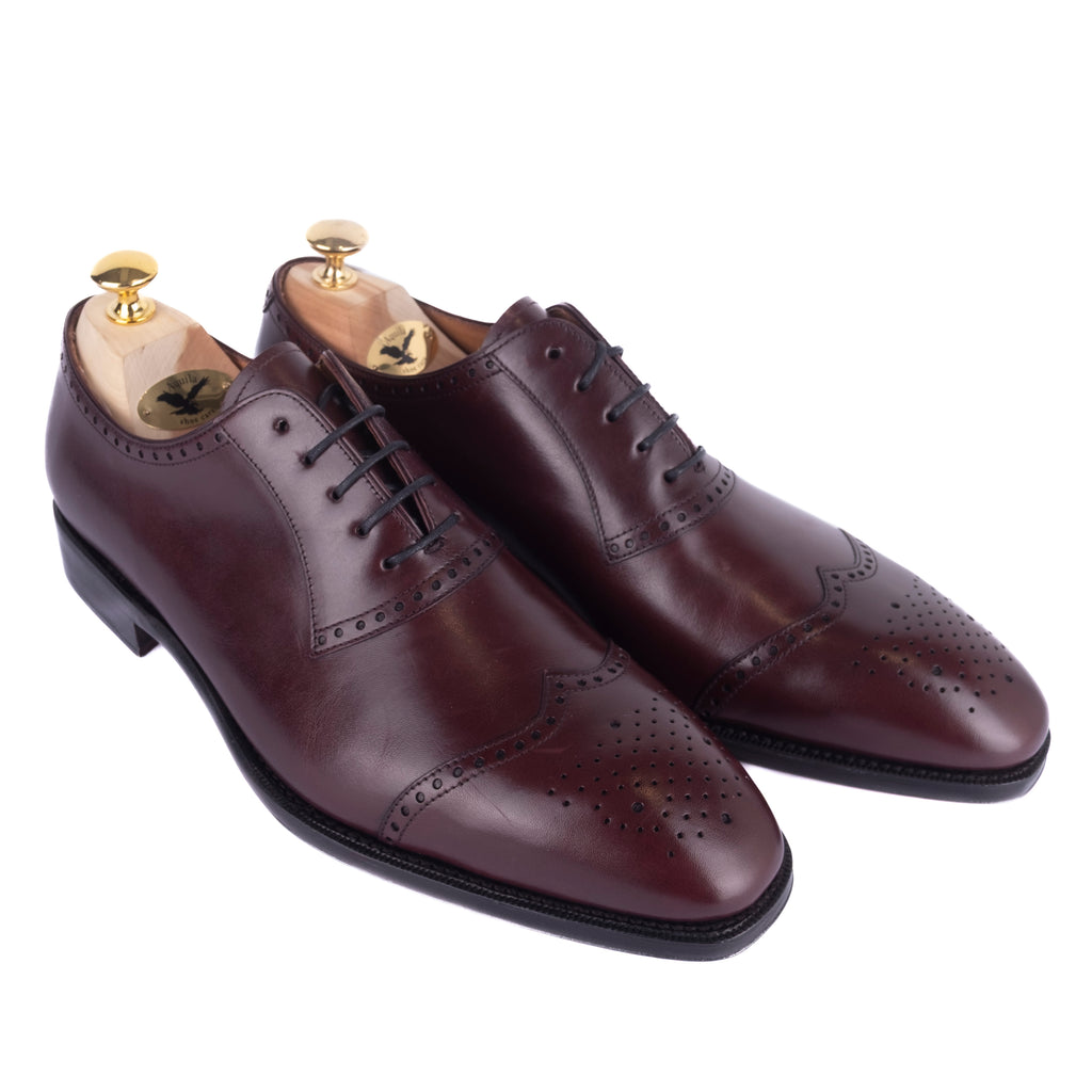Box Calf Burgundy Cap Toe Brogue Oxfords