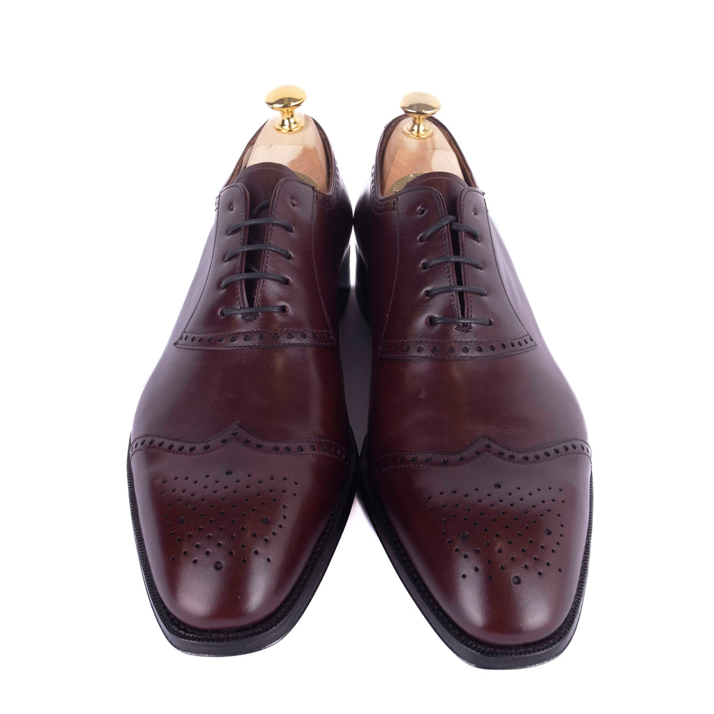 Box Calf Burgundy Cap Toe Brogue Oxfords