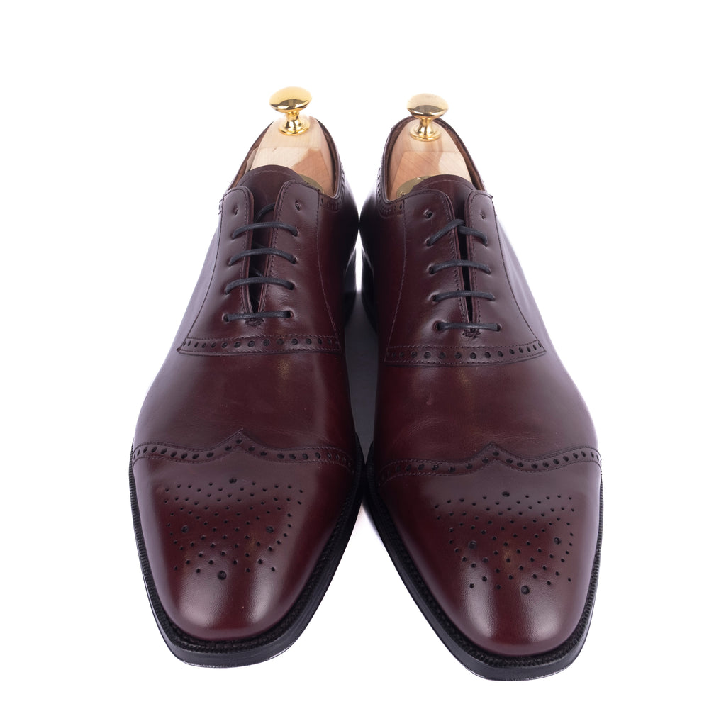 Box Calf Burgundy Cap Toe Brogue Oxfords