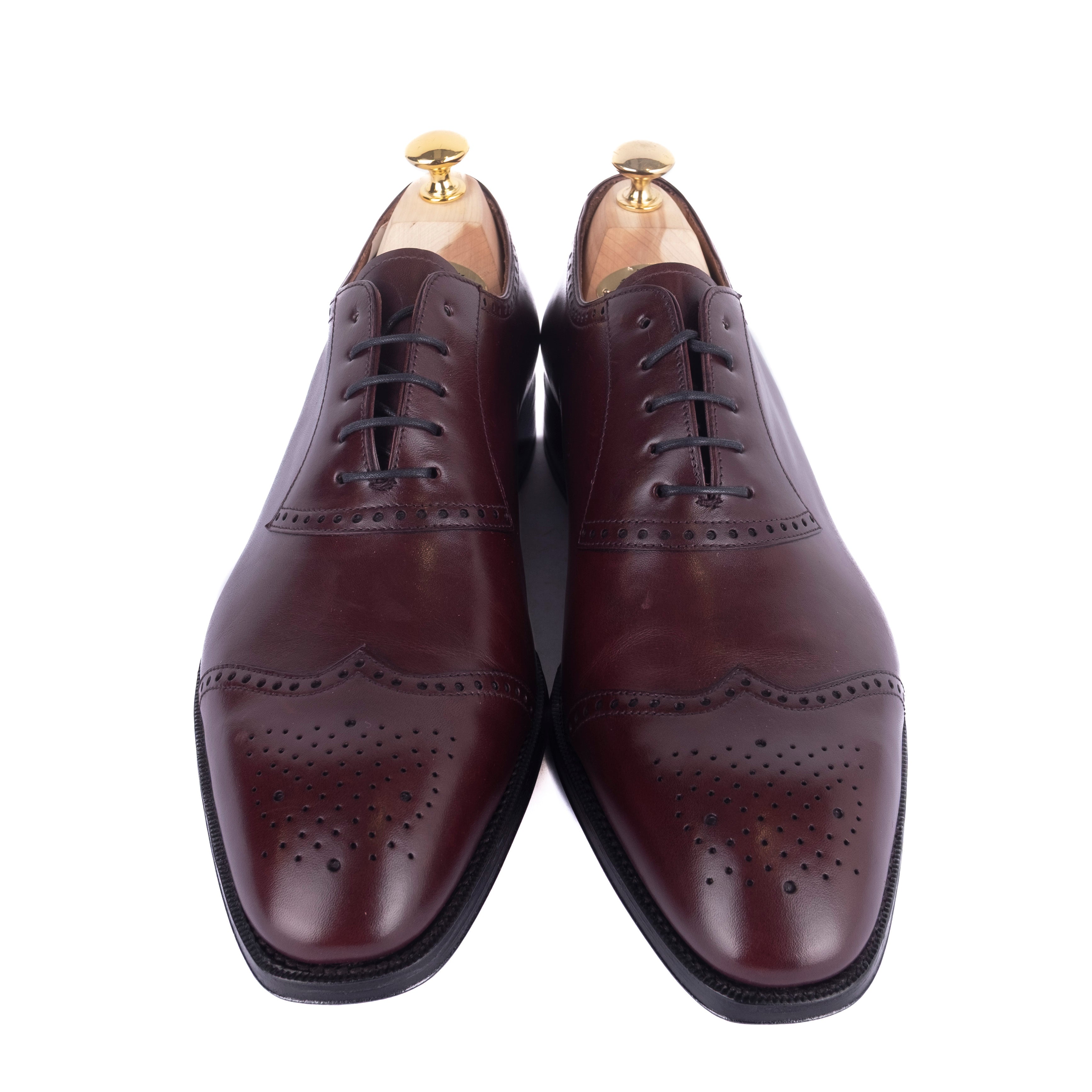 Box Calf Burgundy Cap Toe Brogue Oxfords