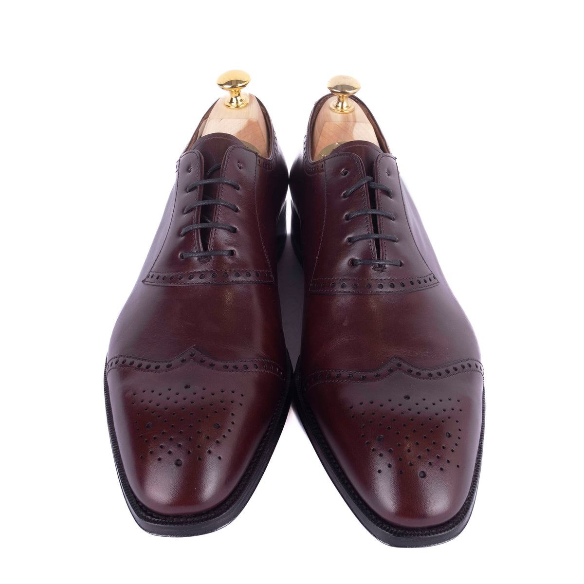 Box Calf Burgundy Cap Toe Brogue Oxfords