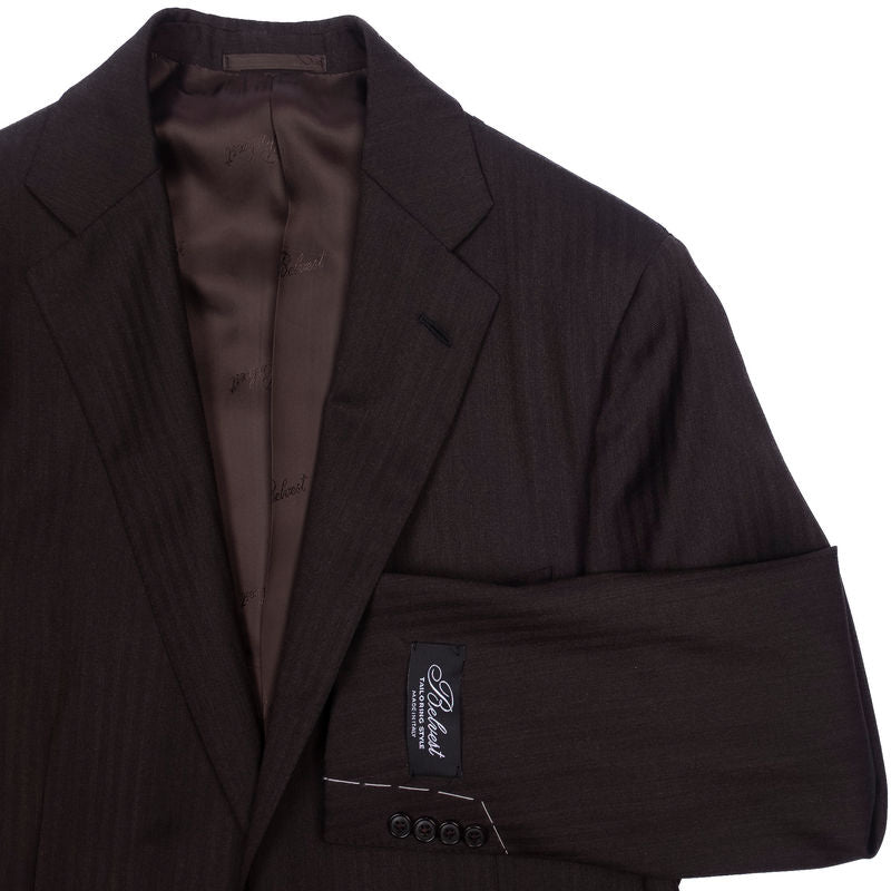 Brown Herringbone Business Suit