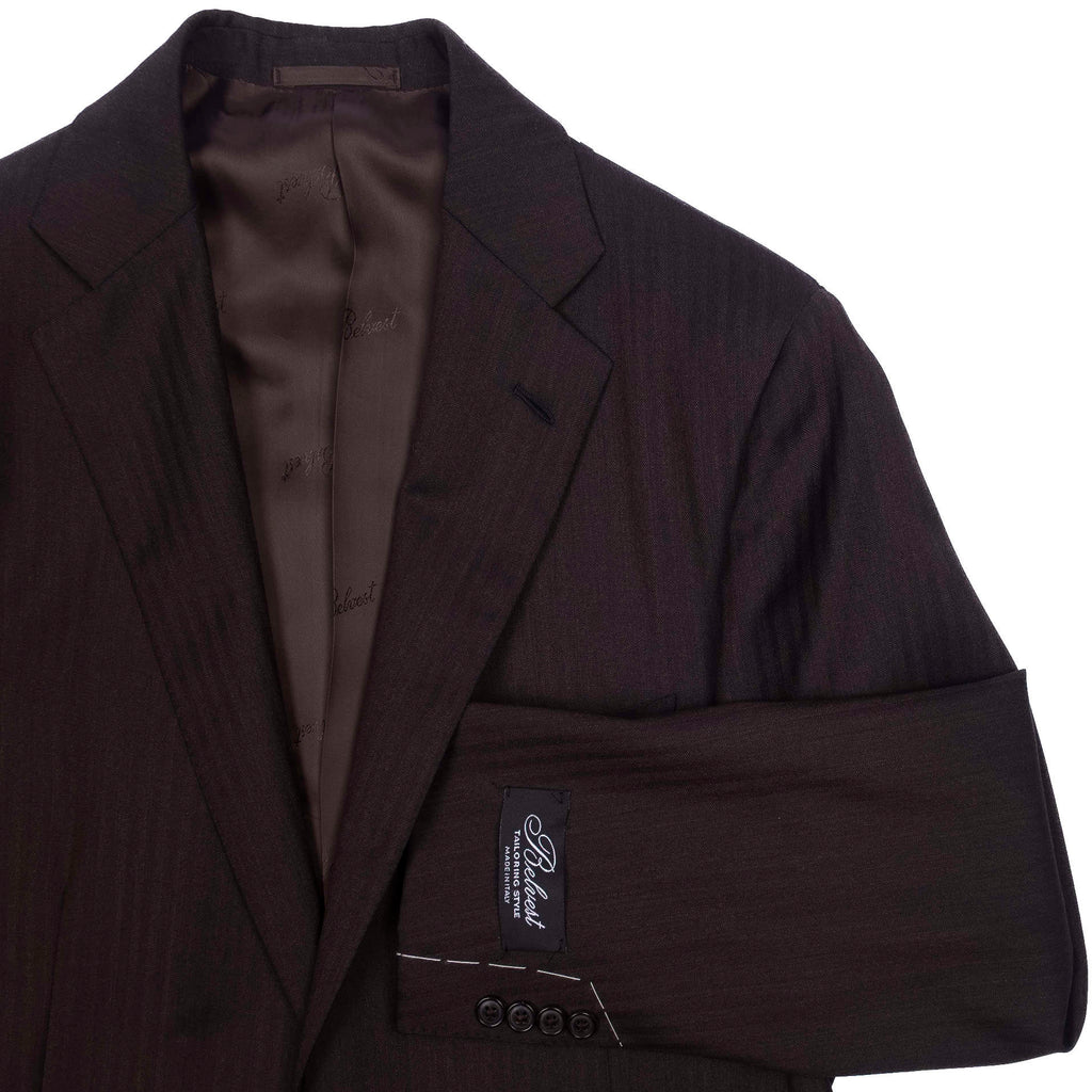 Brown Herringbone Business Suit