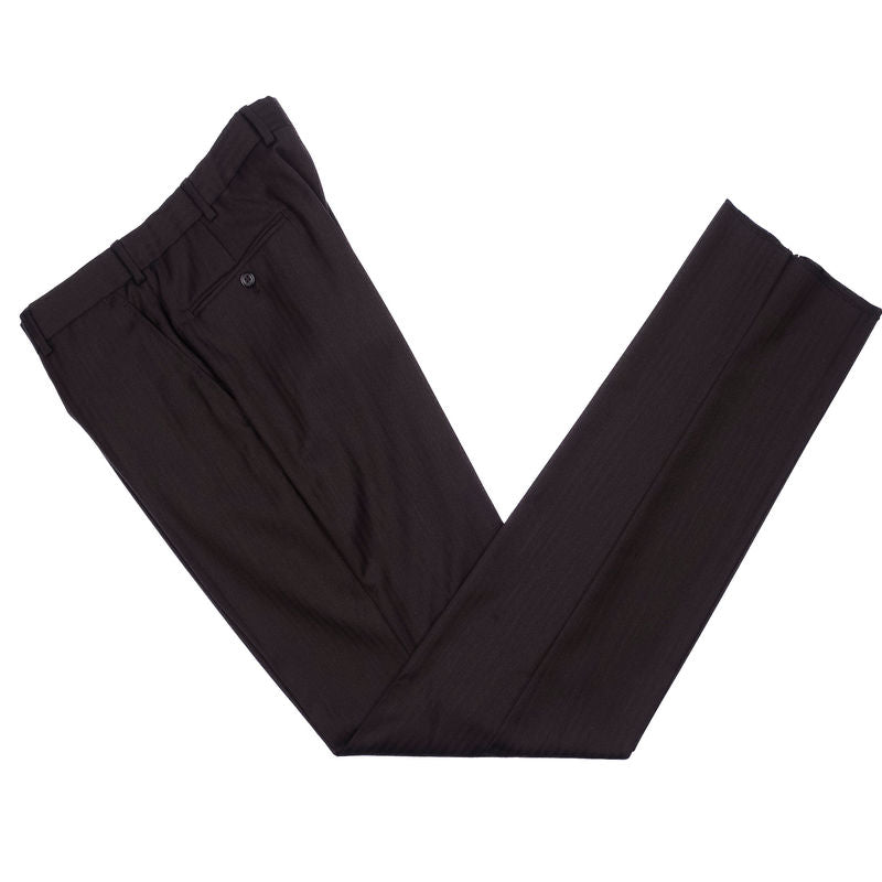 Brown Herringbone Business Suit