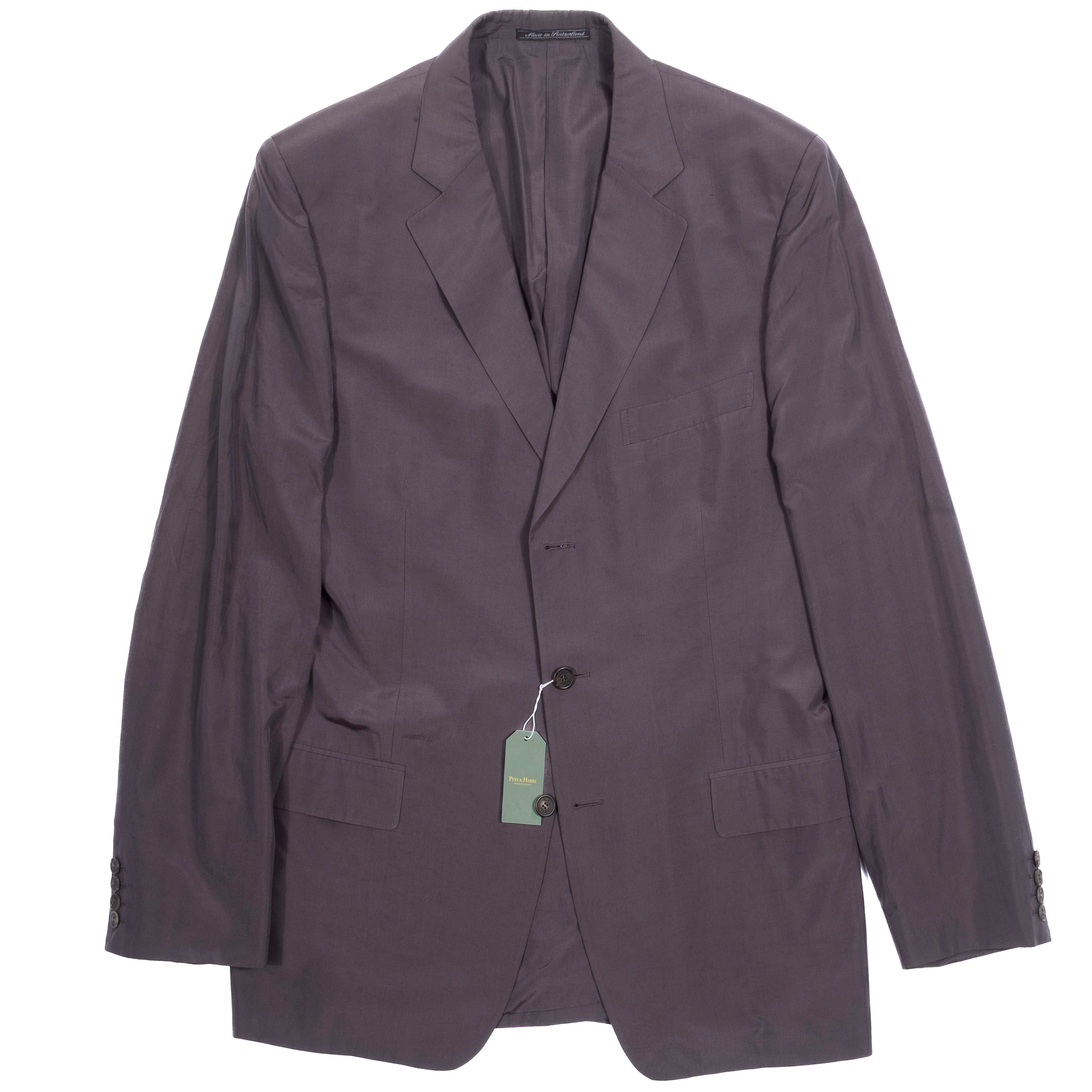 Gucci Grey Silk Suit Sz 54