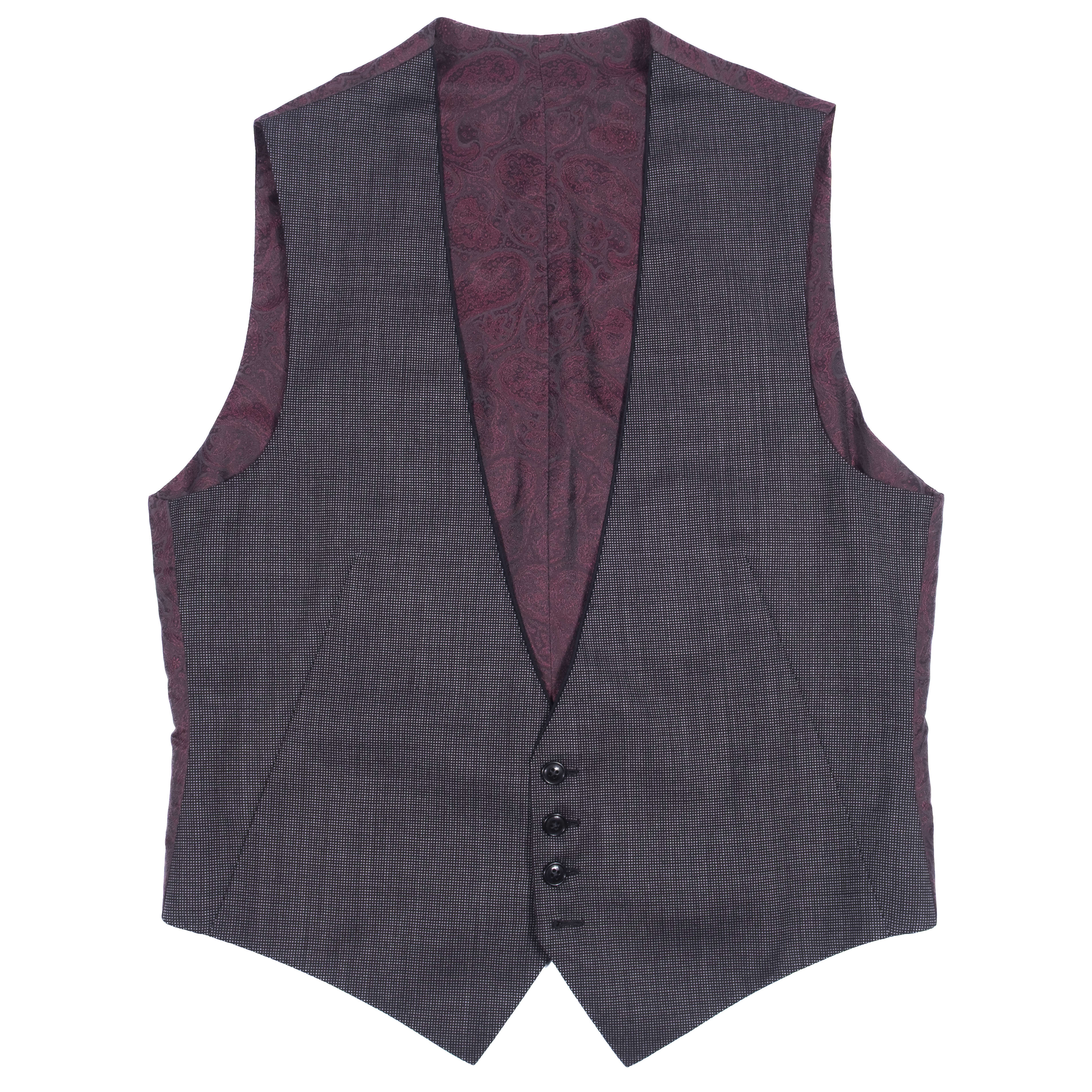 Grey Bespoke Dinner Jacket with Vest Sz 50