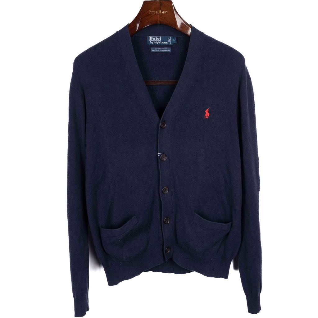 Navy Cotton Cardigan