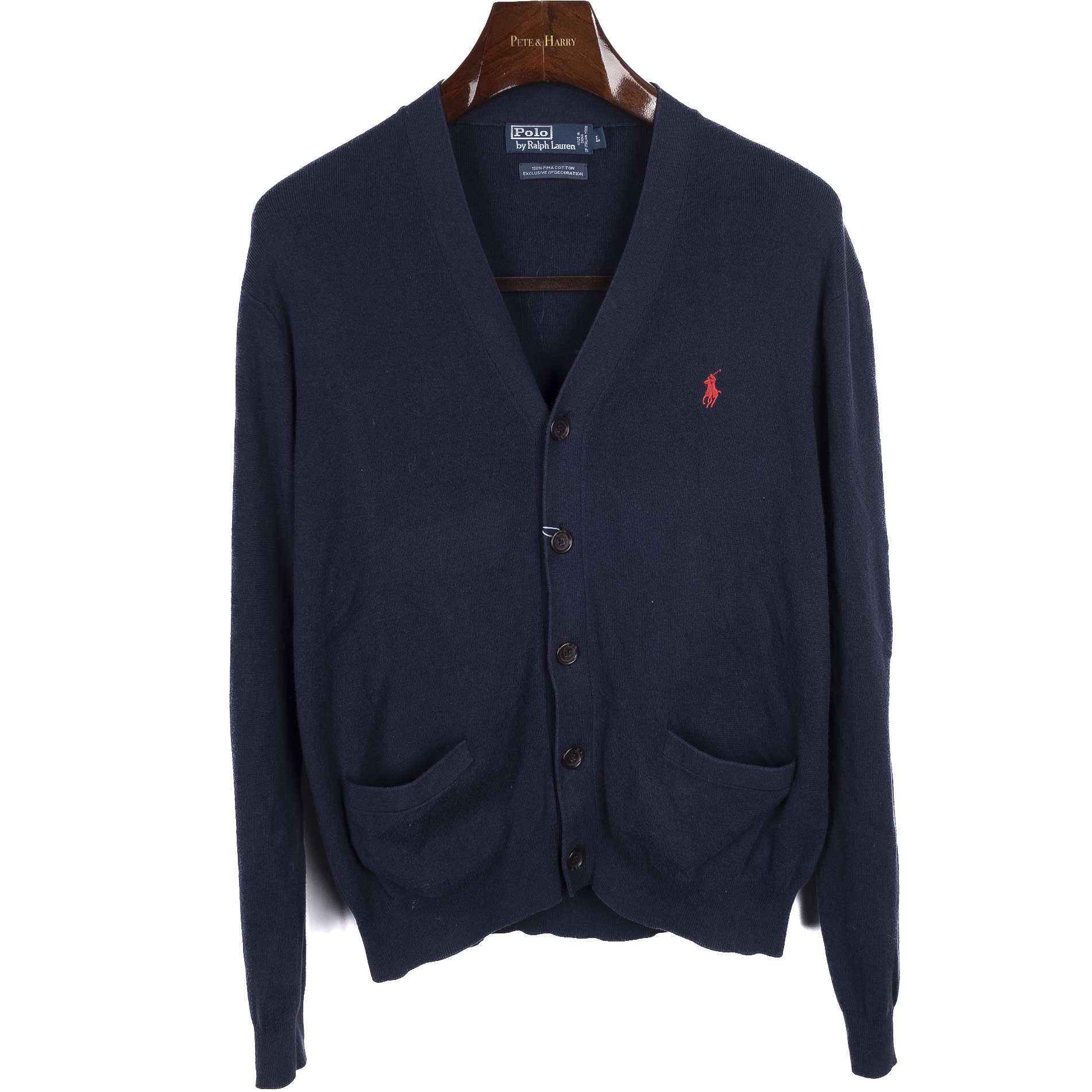 Navy Cotton Cardigan