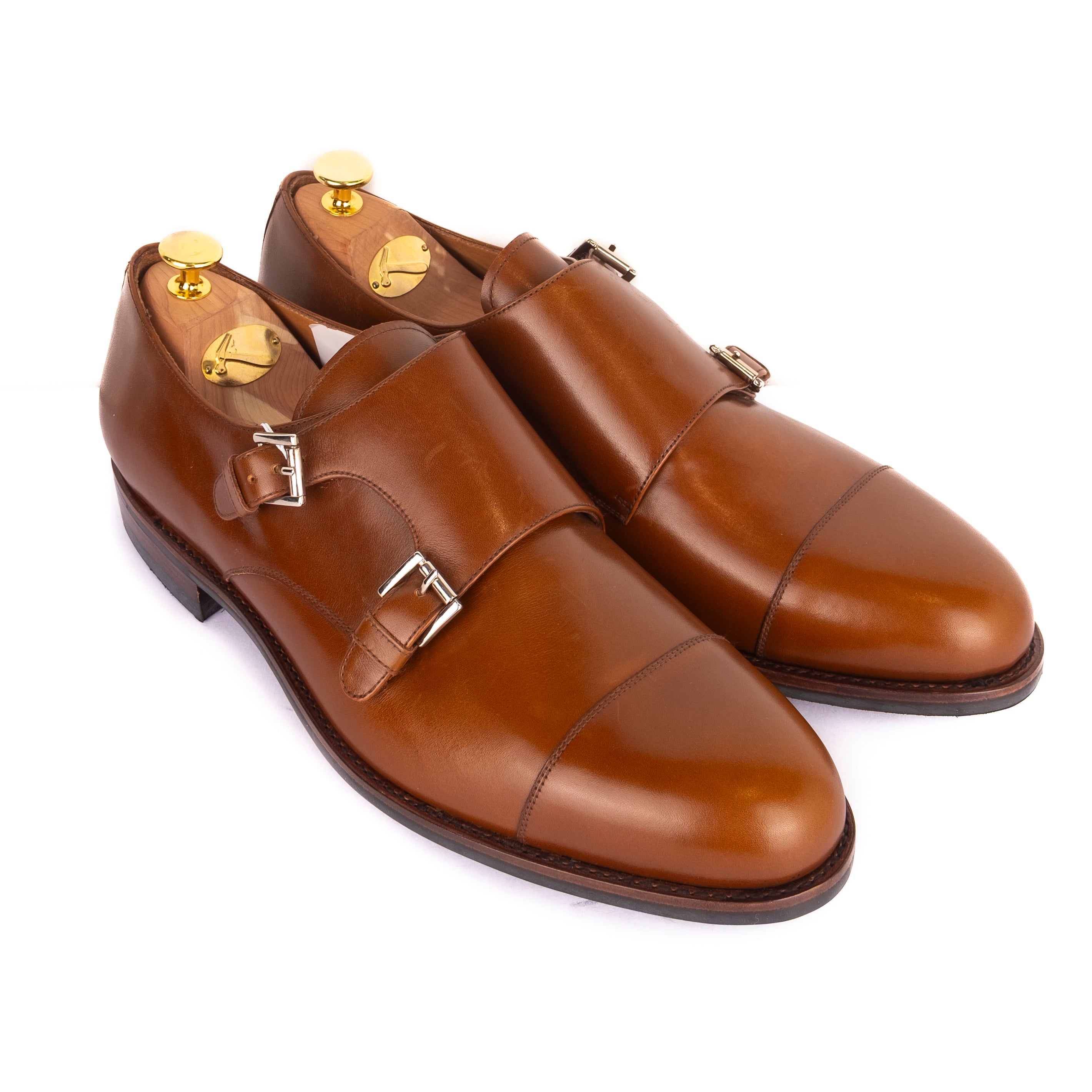 Box Calf Cognac Double Monkstrap