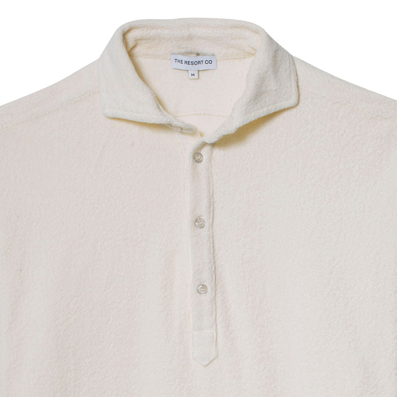 Terry Popover Shirt White