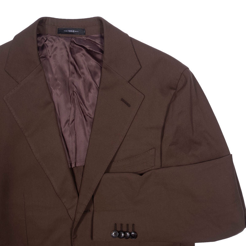 Herse Brown Cotton Suit, 48L