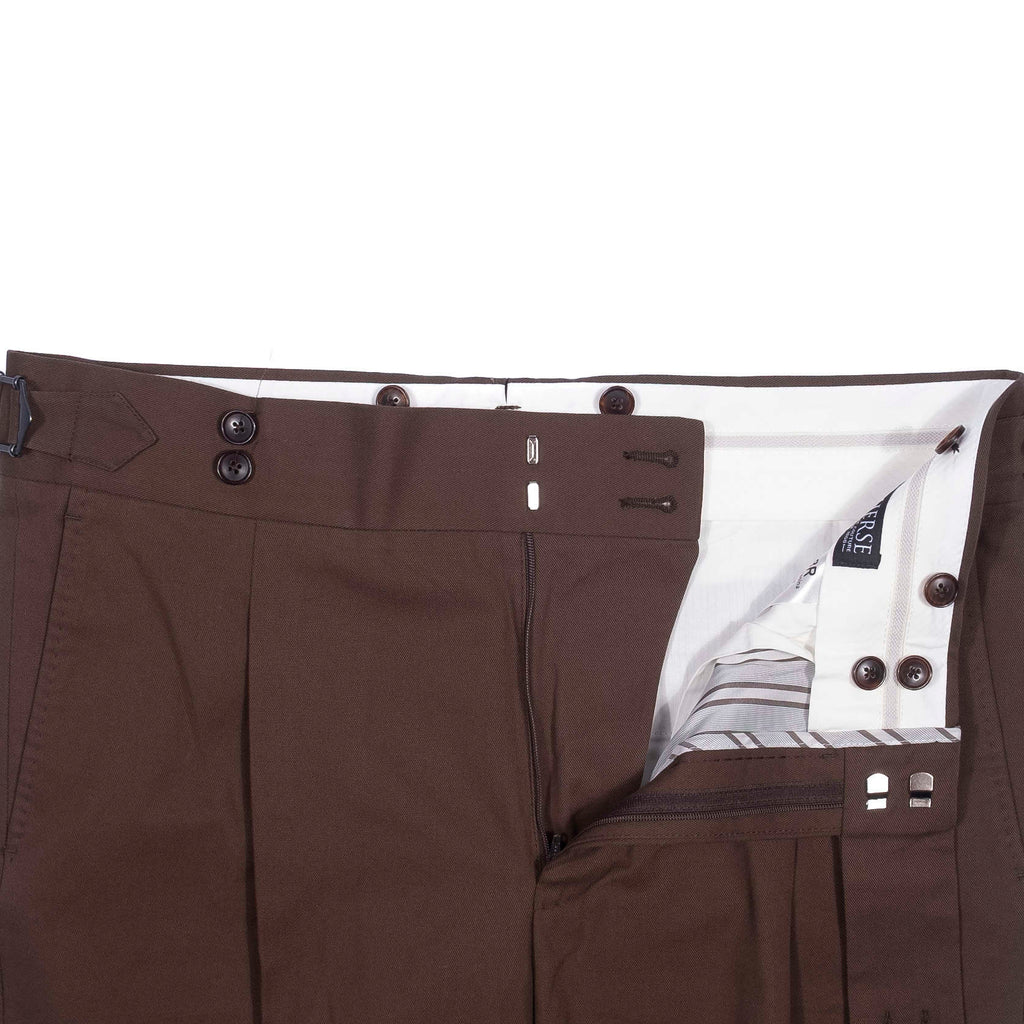 Herse Brown Cotton Suit, 48L