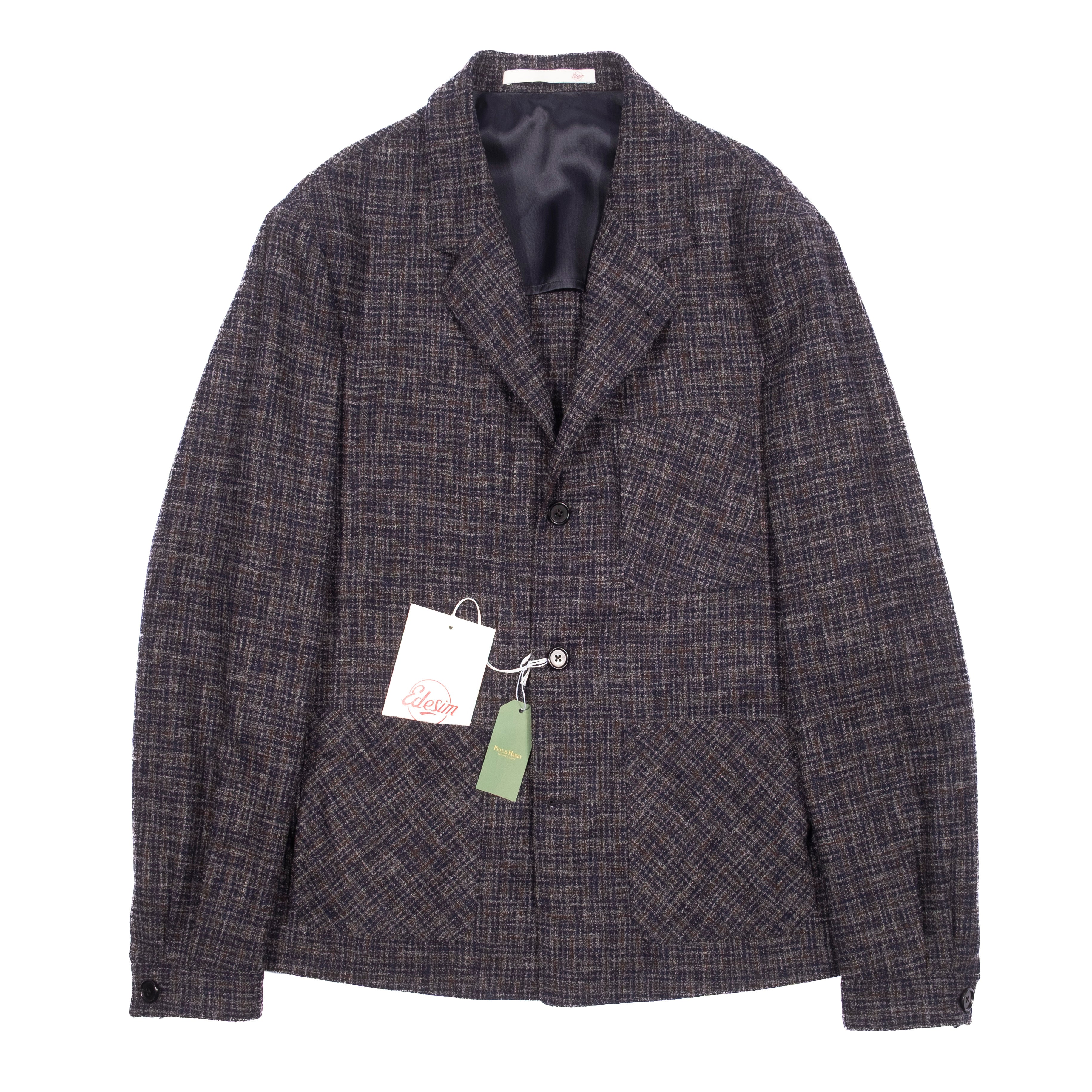 Neapolitan Hand Tailored Grey Check Utility Jacket