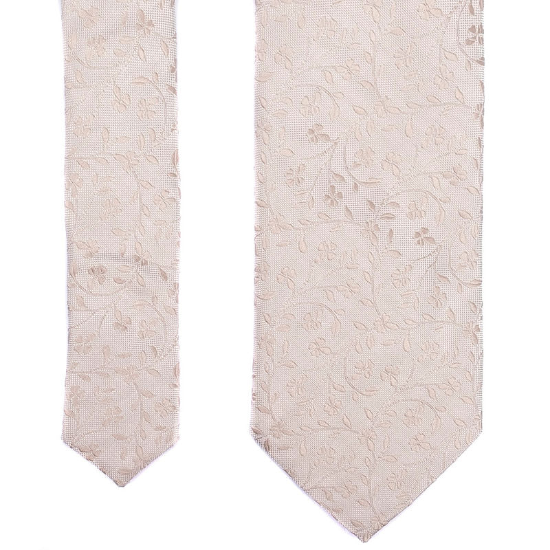 White Floral Tie