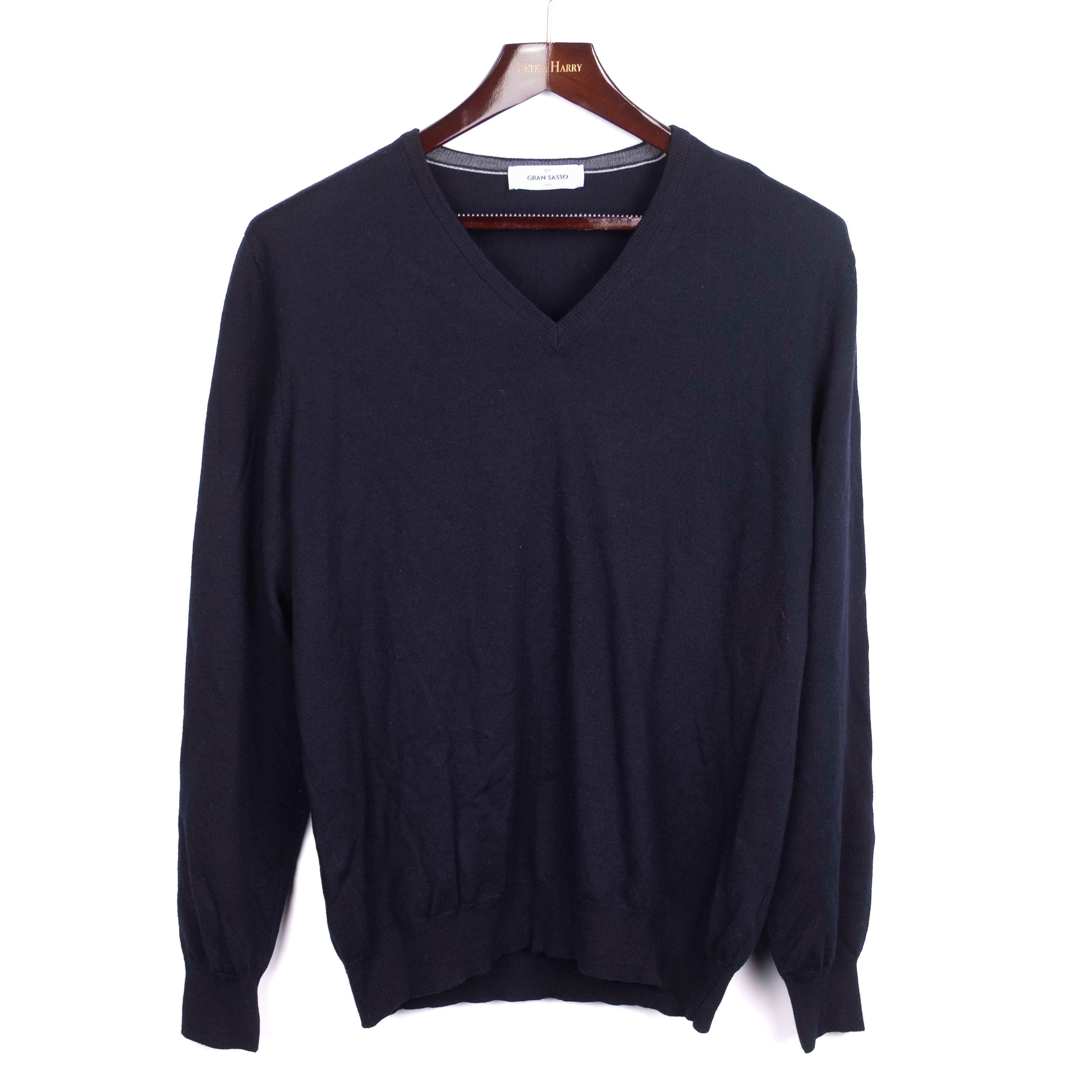 Navy V-Neck Sweater