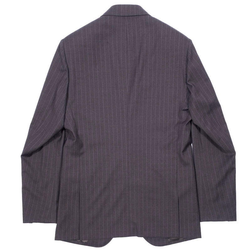 Neapolitan Hand Tailored Grey Chalk Striped Suit Sz 52