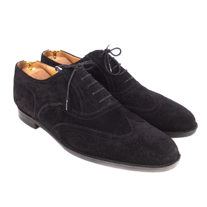 Black Suede Brogue Oxfords