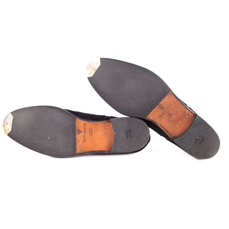 Black Suede Brogue Oxfords