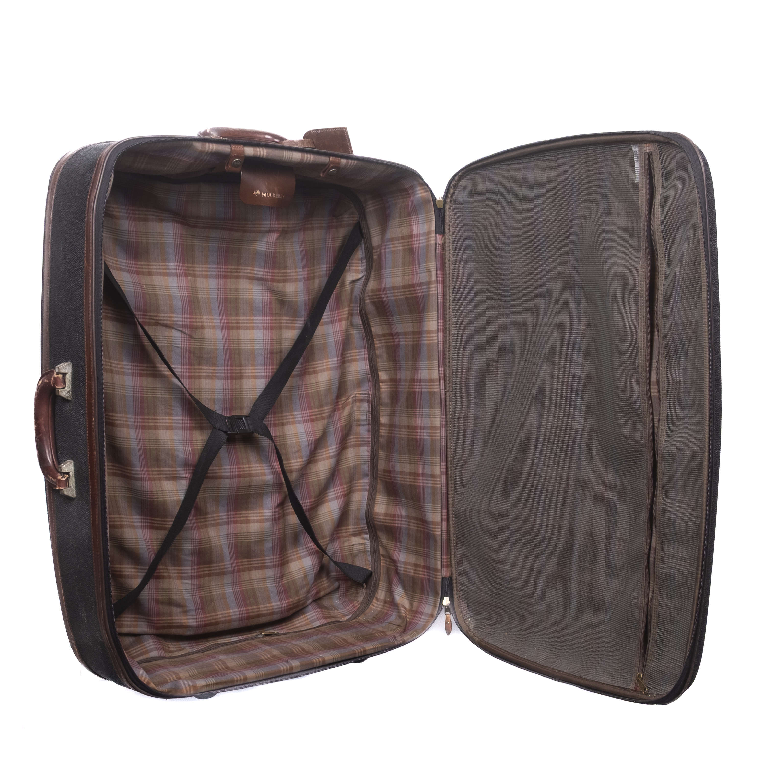Brown Exclusive Mulberry Check in Luggage
