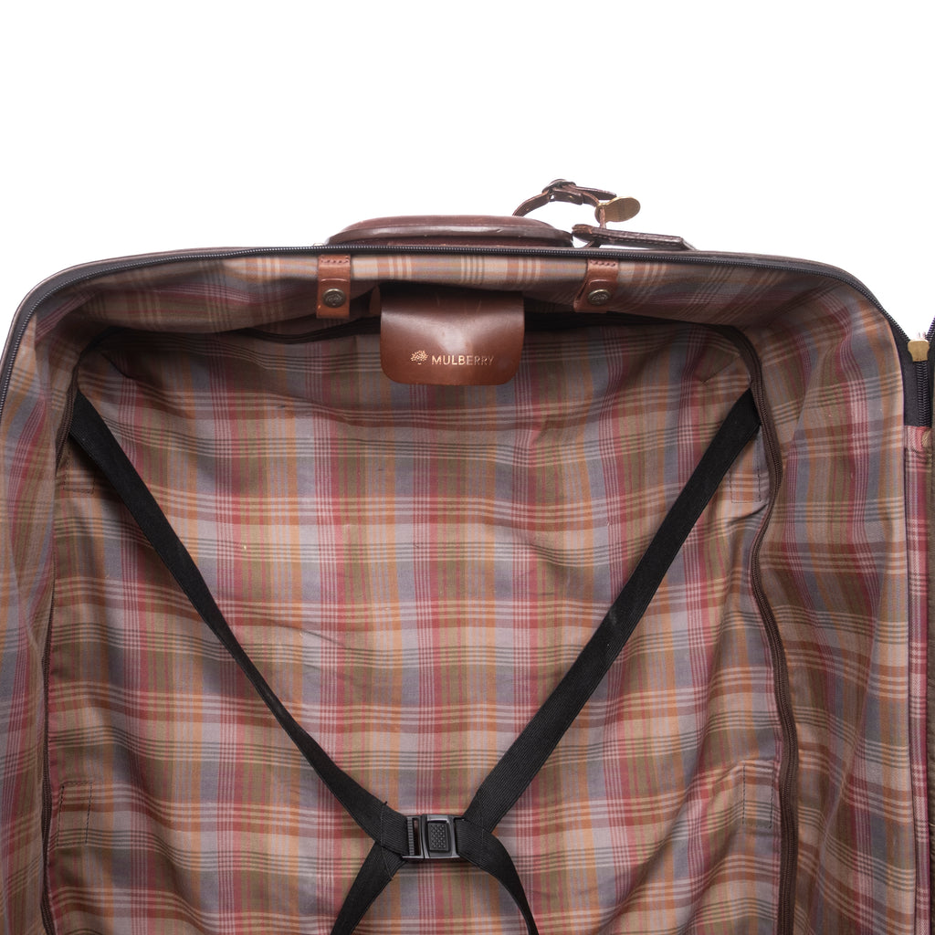 Brown Exclusive Mulberry Check in Luggage