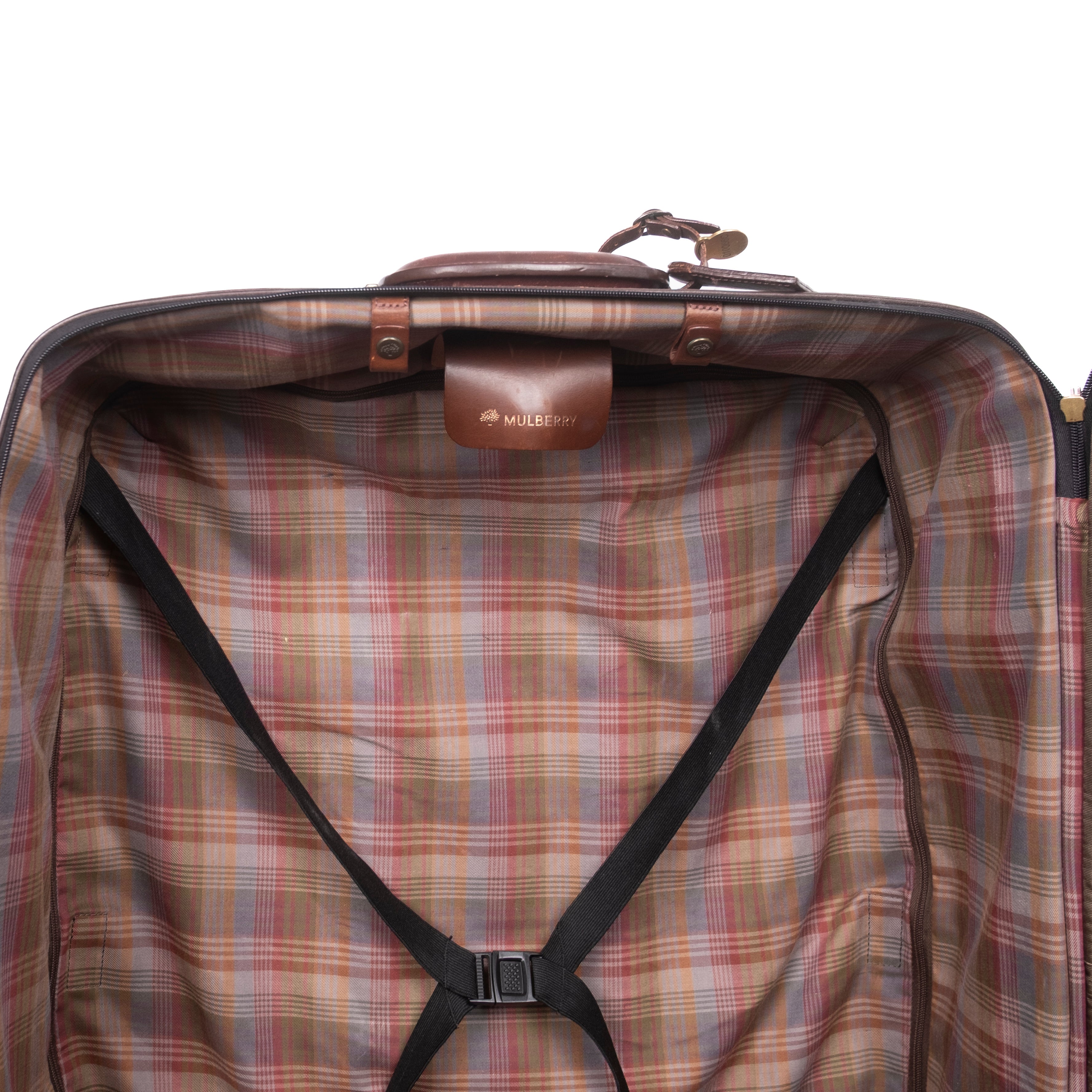 Brown Exclusive Mulberry Check in Luggage