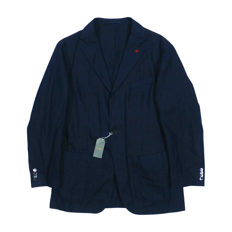 Isaia Wool/Linen Navy Sport Coat