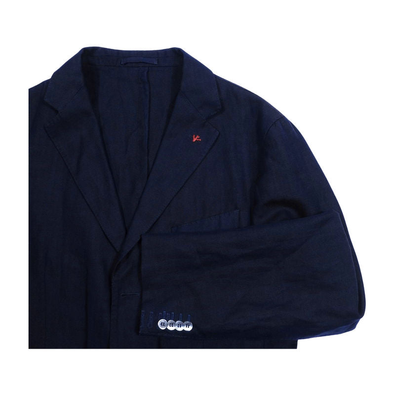 Isaia Wool/Linen Navy Sport Coat