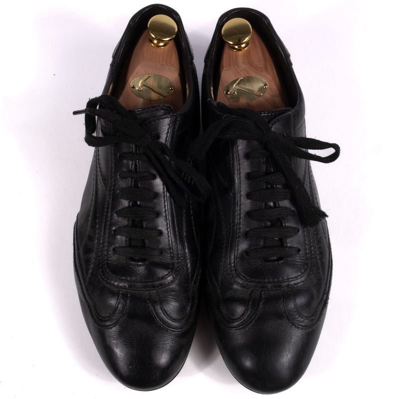 Louis Vuitton Black Leather Sneakers Sz 40