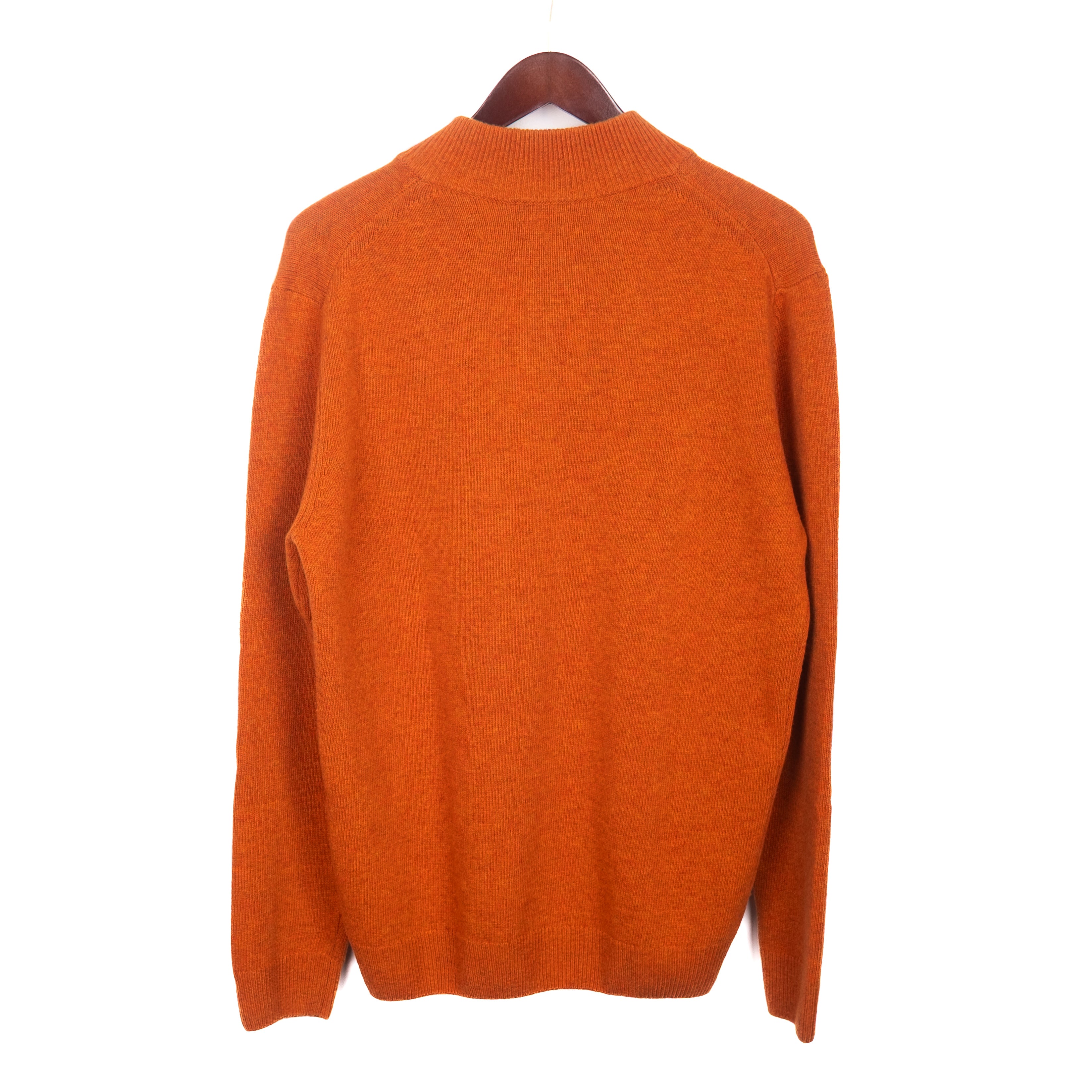 Orange Rust Baby Merino Wool Half Zip