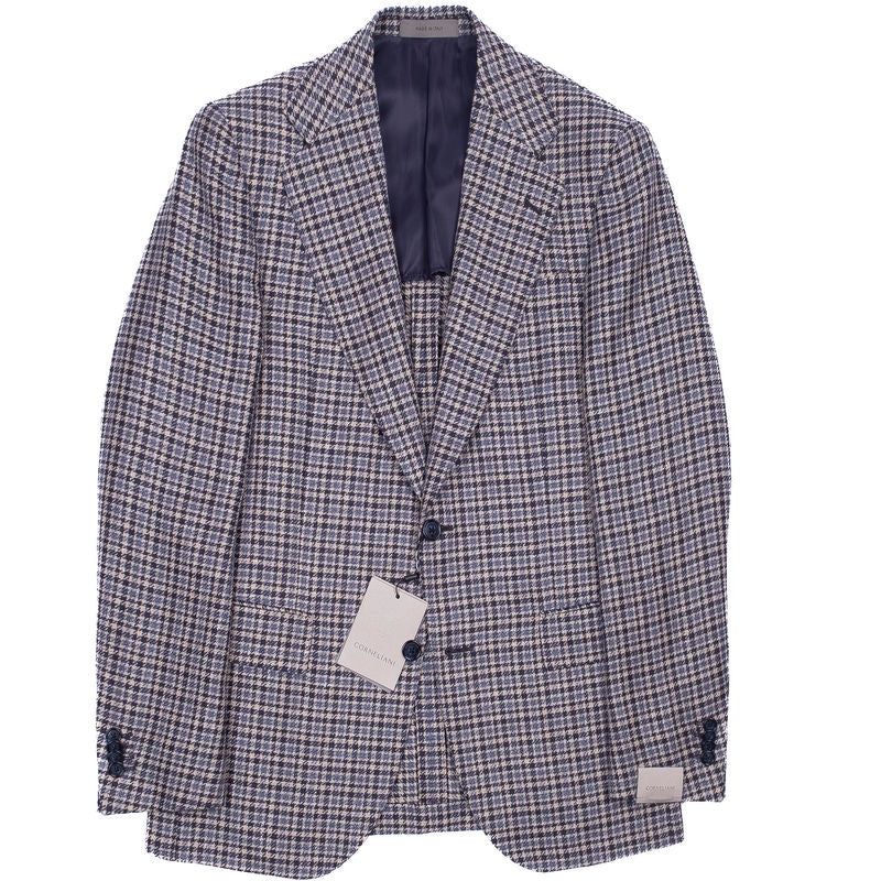 Beige with Blue Check Sport Coat
