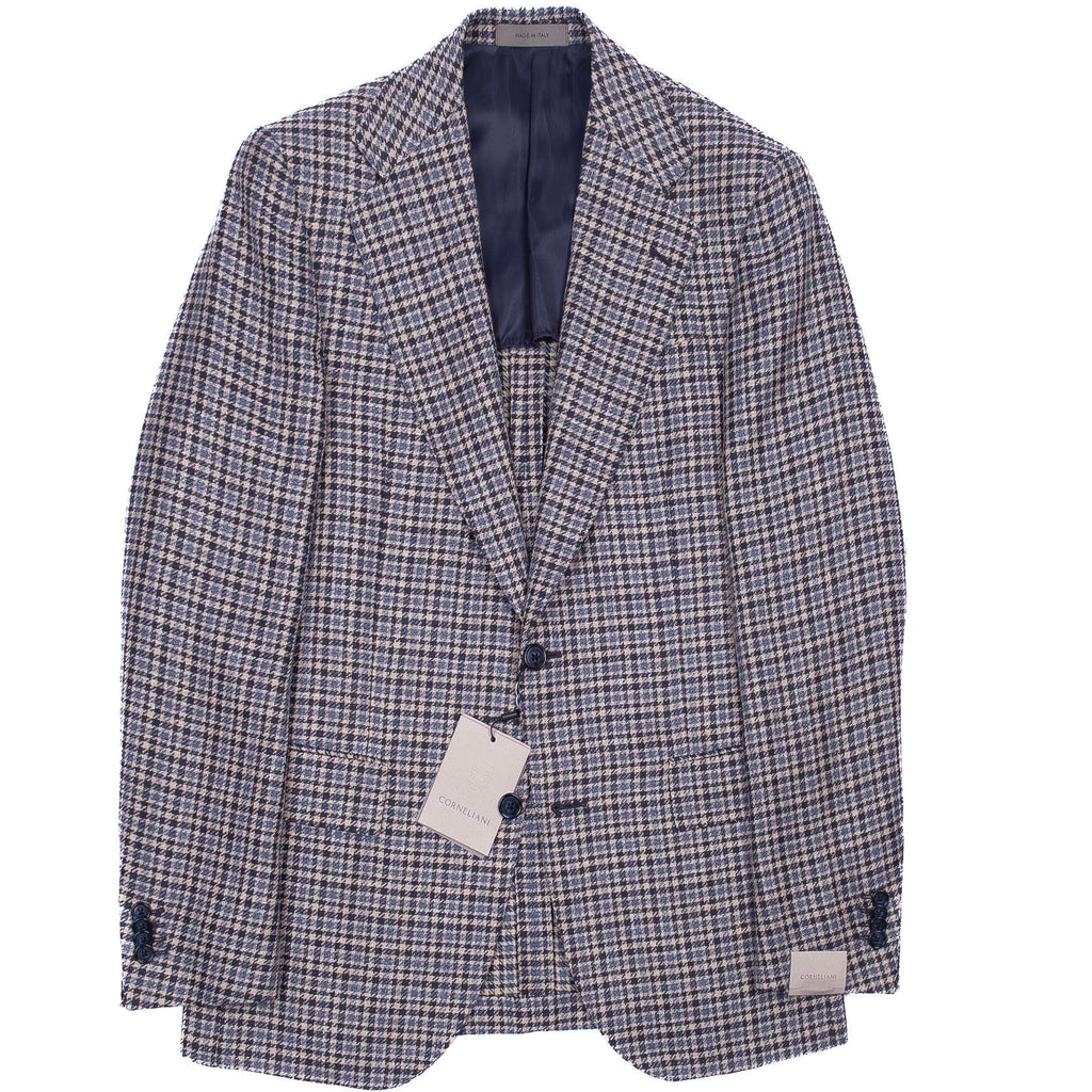 Beige with Blue Check Sport Coat