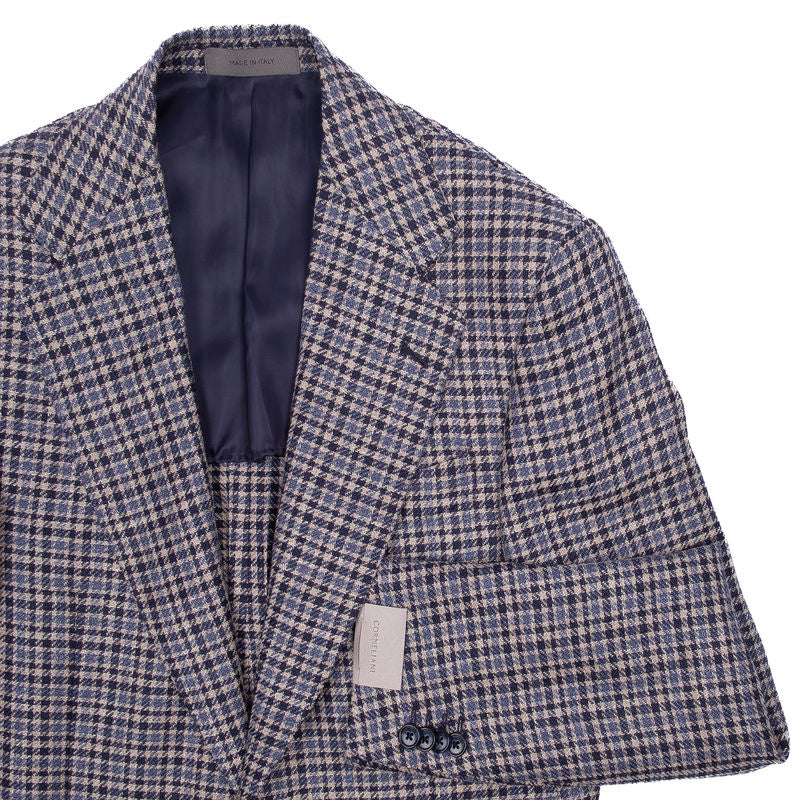 Beige with Blue Check Sport Coat