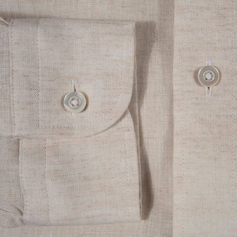 Shirtonomy Sand Linen Buttondown Shirt Sz 39
