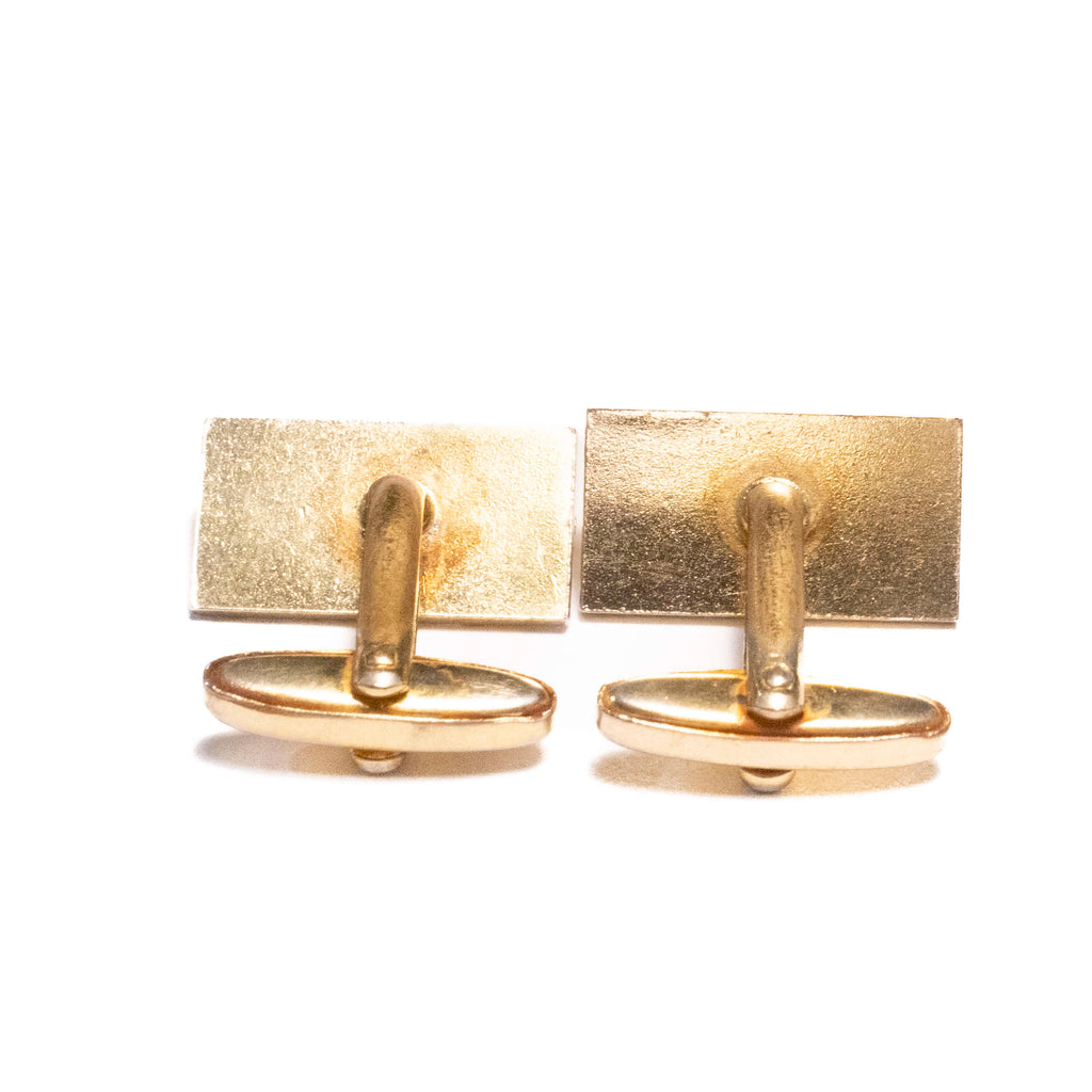 Gold Colored Textured Cufflinks