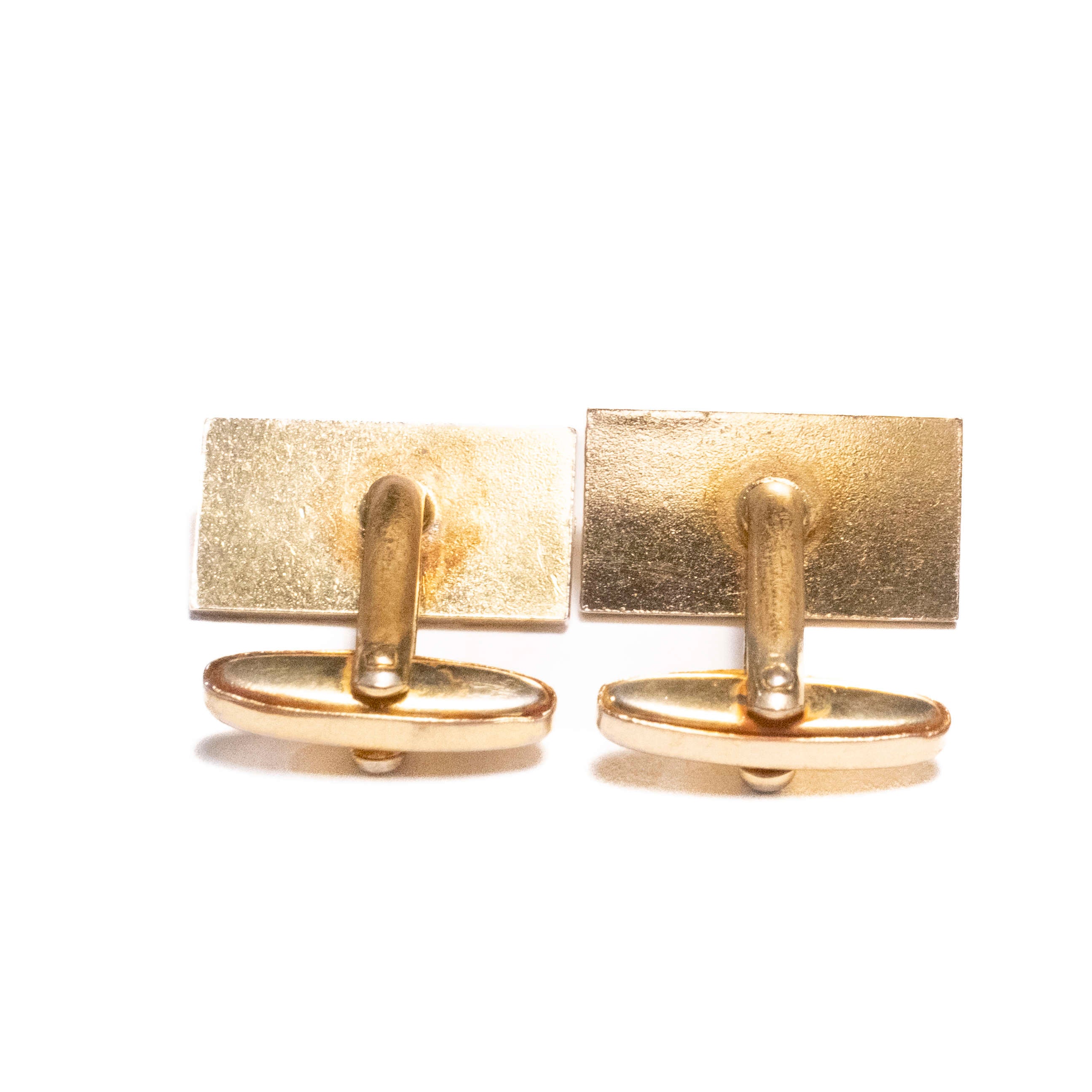 Gold Colored Textured Cufflinks